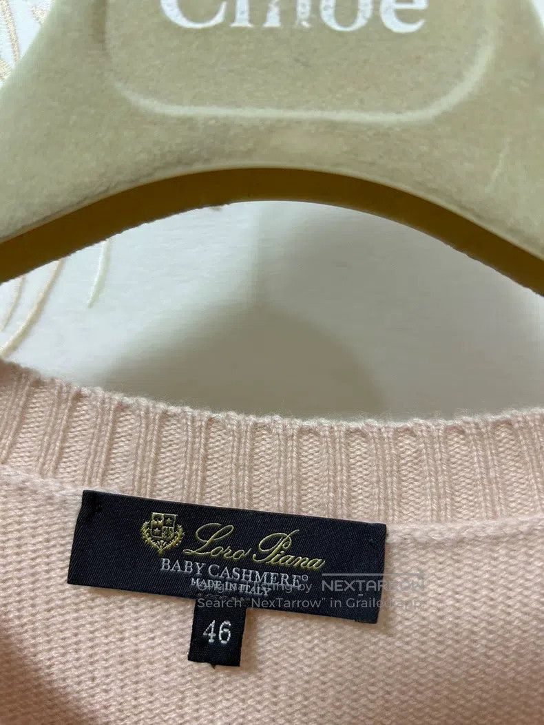Loro Piana LORO PIANA Baby pink baby Cashmere cashmere knitted top Size M / US 6-8 / IT 42-44 - 4 Thumbnail