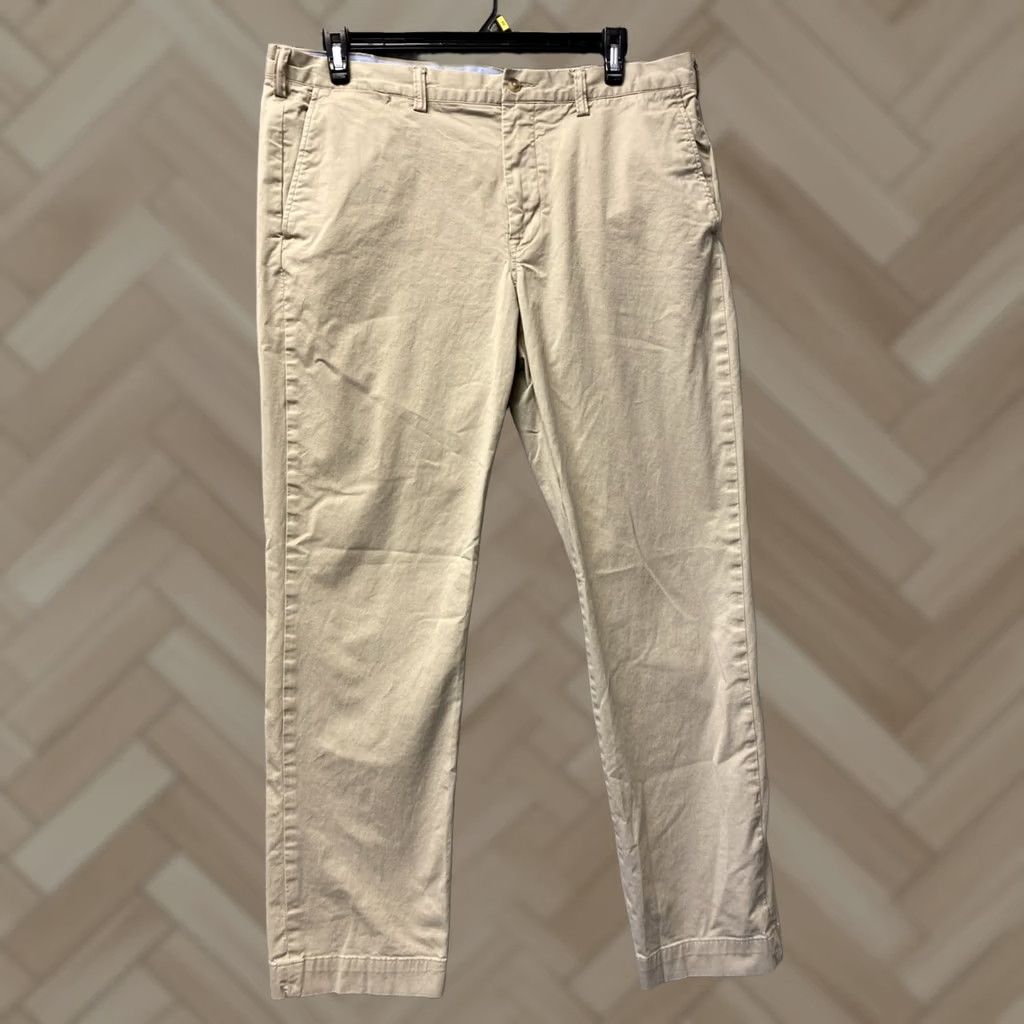 Polo Ralph Lauren Ralph Lauren Chino Pants Men 38x32 Light Tan /0772 Casual, Flat Front, Straight Leg, Cotton Twill, Button Zip Closure, Logo, Pockets, Preston Pant Size US 38 / EU 54 - 1 Thumbnail