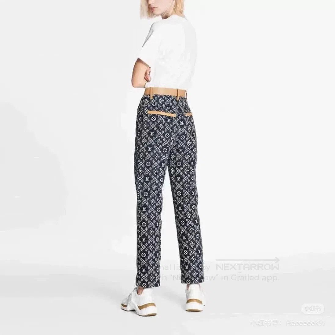 Louis Vuitton LV 1854 Monogram Logo Women's Denim Pants. Size 33" - 4 Thumbnail