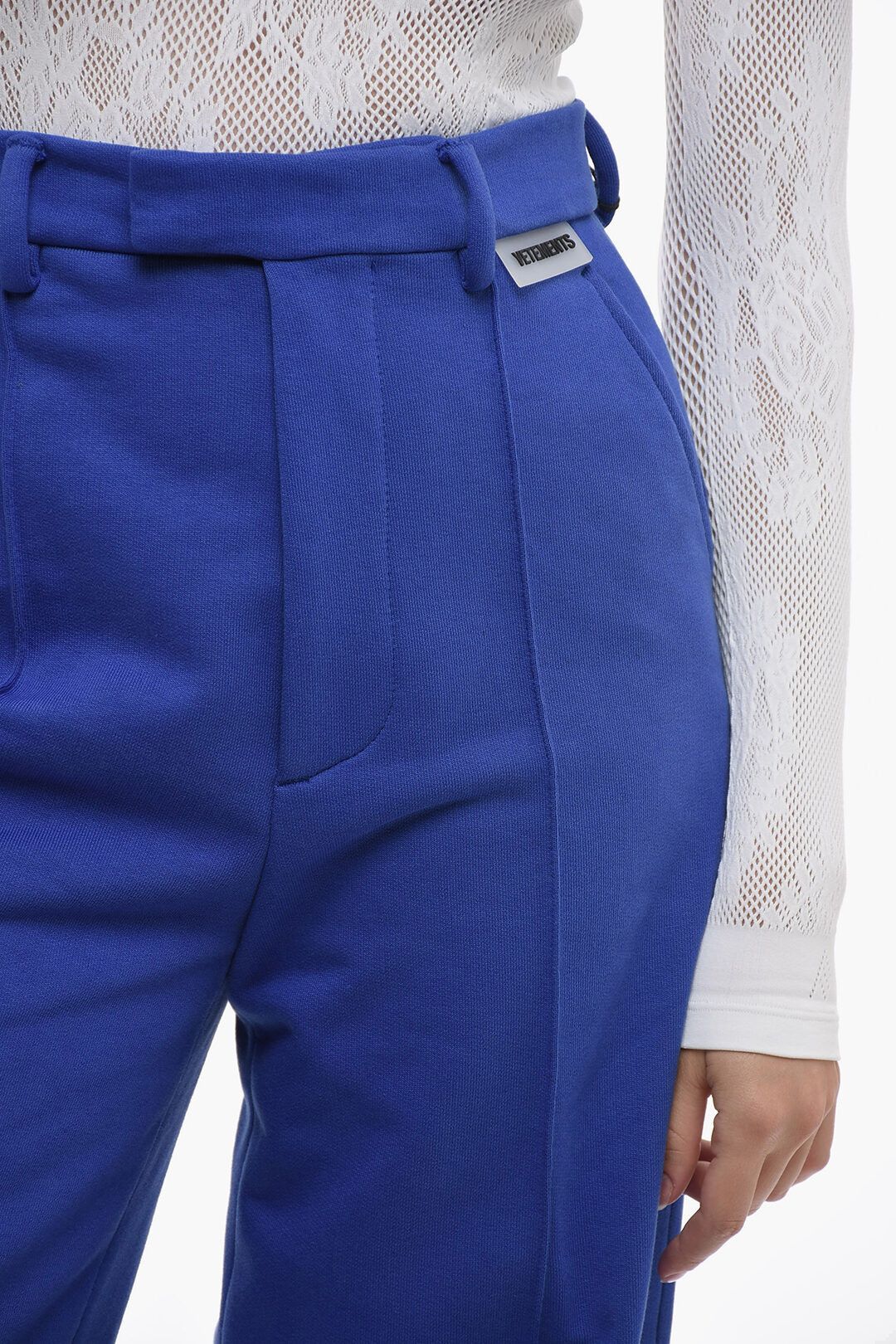 Vetements og1mm0824 High-waisted Pants with Front Pleats in Blue Size 28" / US 6 / IT 42 - 3 Thumbnail