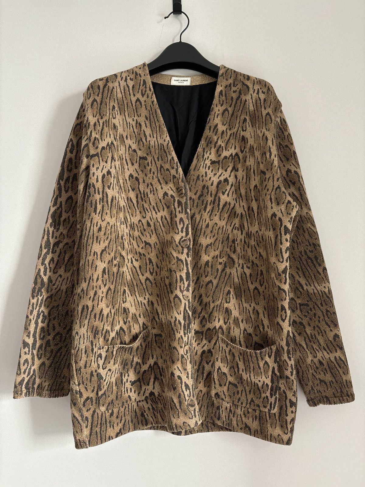Saint Laurent Paris Saint Laurent Paris leopard print cardigan Size US S / EU 44-46 / 1 - 1 Thumbnail