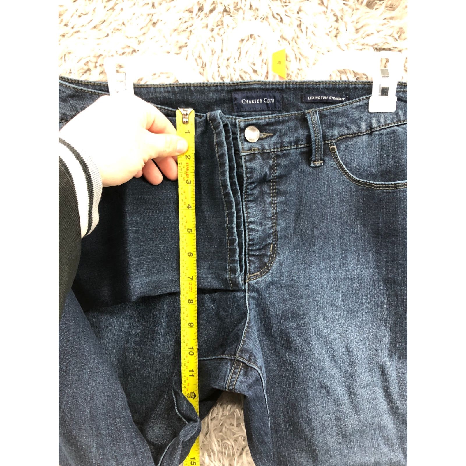 Charter Club VINTAGE Charter Club Jeans Size 10 Womens Mid Rise Dark Wash Blue Denim Straight Size 32" / US 10 / IT 46 - 4 Thumbnail