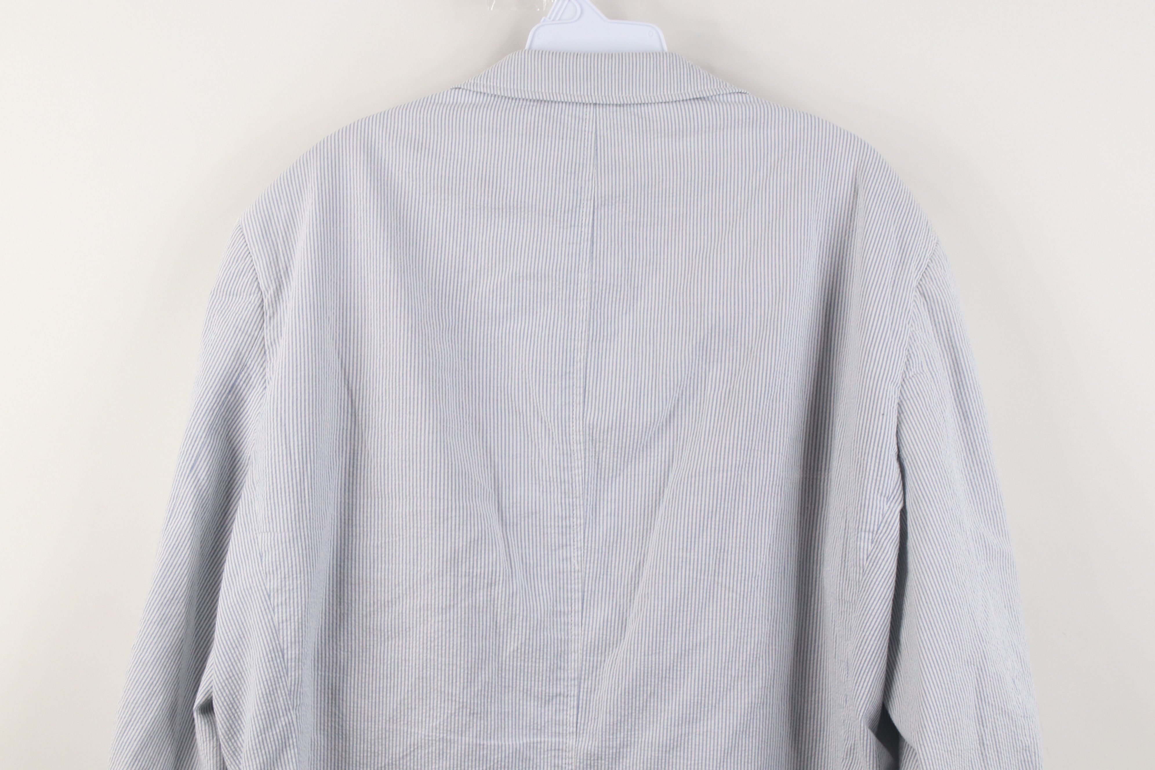 Vintage The Savile Row Seersucker 2 Button Suit Coat Blazer Jacket Size US XXL / EU 58 / 5 - 16 Thumbnail