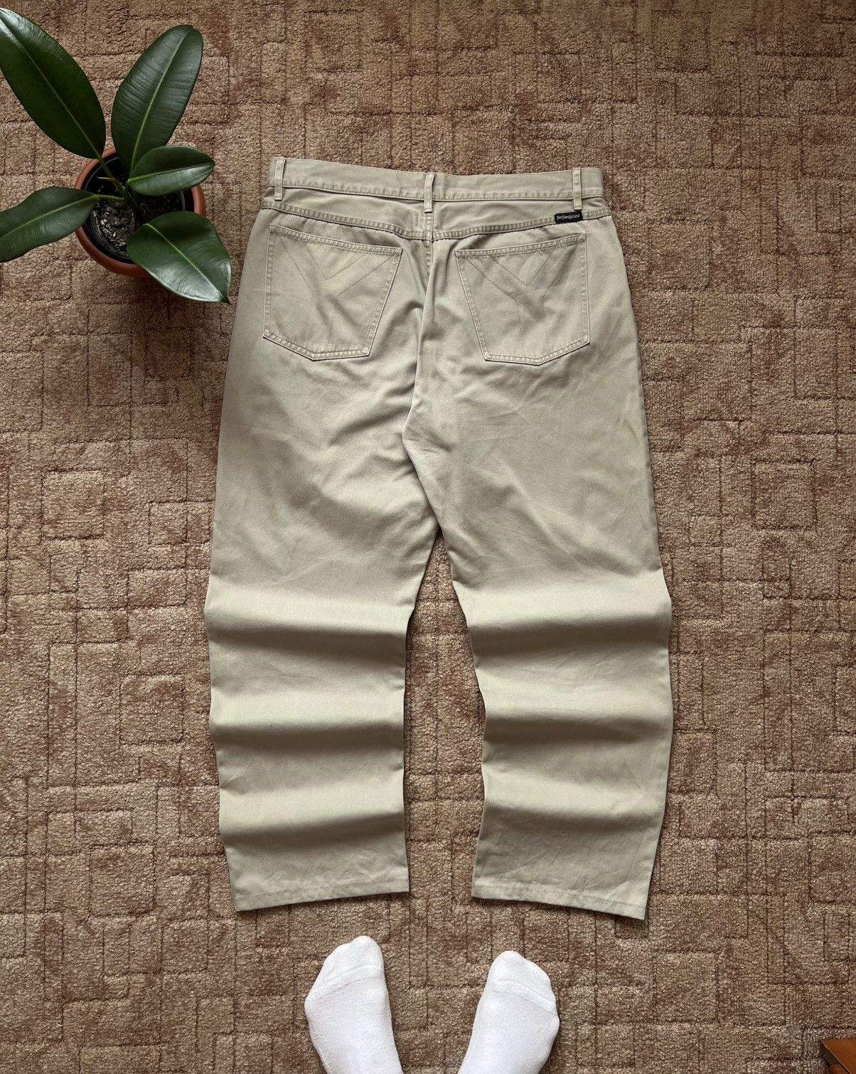 Yves Saint Laurent Vintage Yves Saint Laurent YSL Denim Jeans Big Logo 90's Size US 32 / EU 48 - 1 Thumbnail