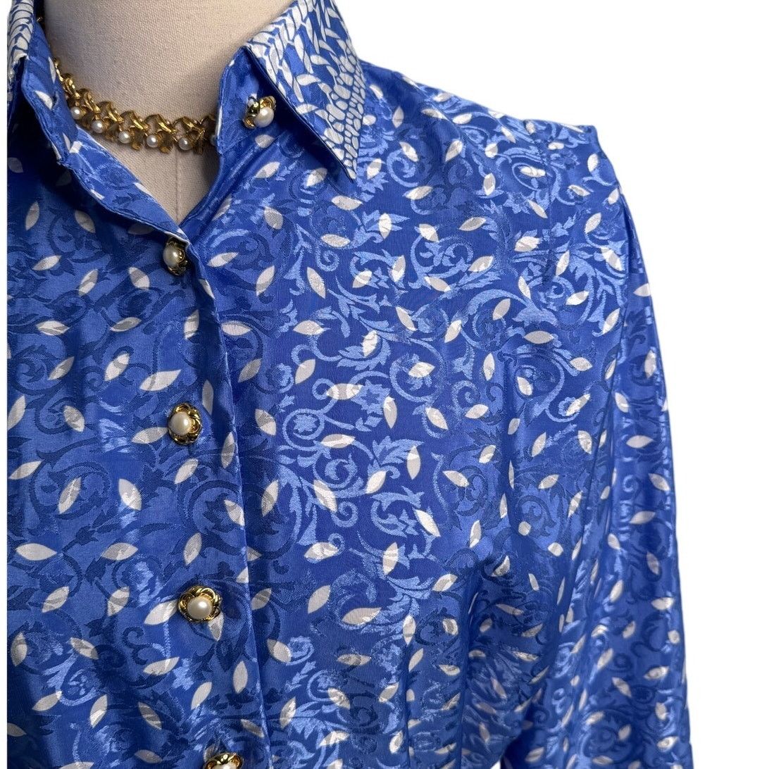Vintage Vintage Schrader long sleeve leaf print secretary dress 6 Size M / US 6-8 / IT 42-44 - 3 Thumbnail