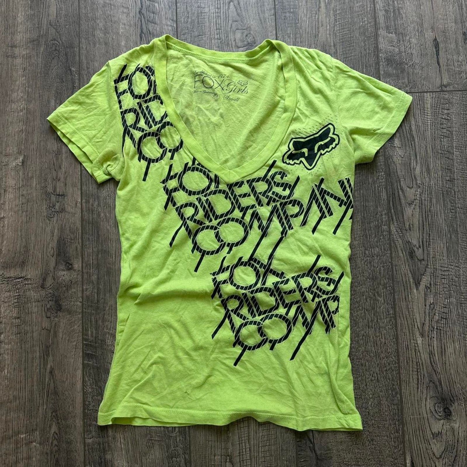Fox Racing × Vintage Rare Vintage Y2K 00s Grunge Fox Girls Racing BMX Shirt Size XS / US 0-2 / IT 36-38 - 1 Thumbnail