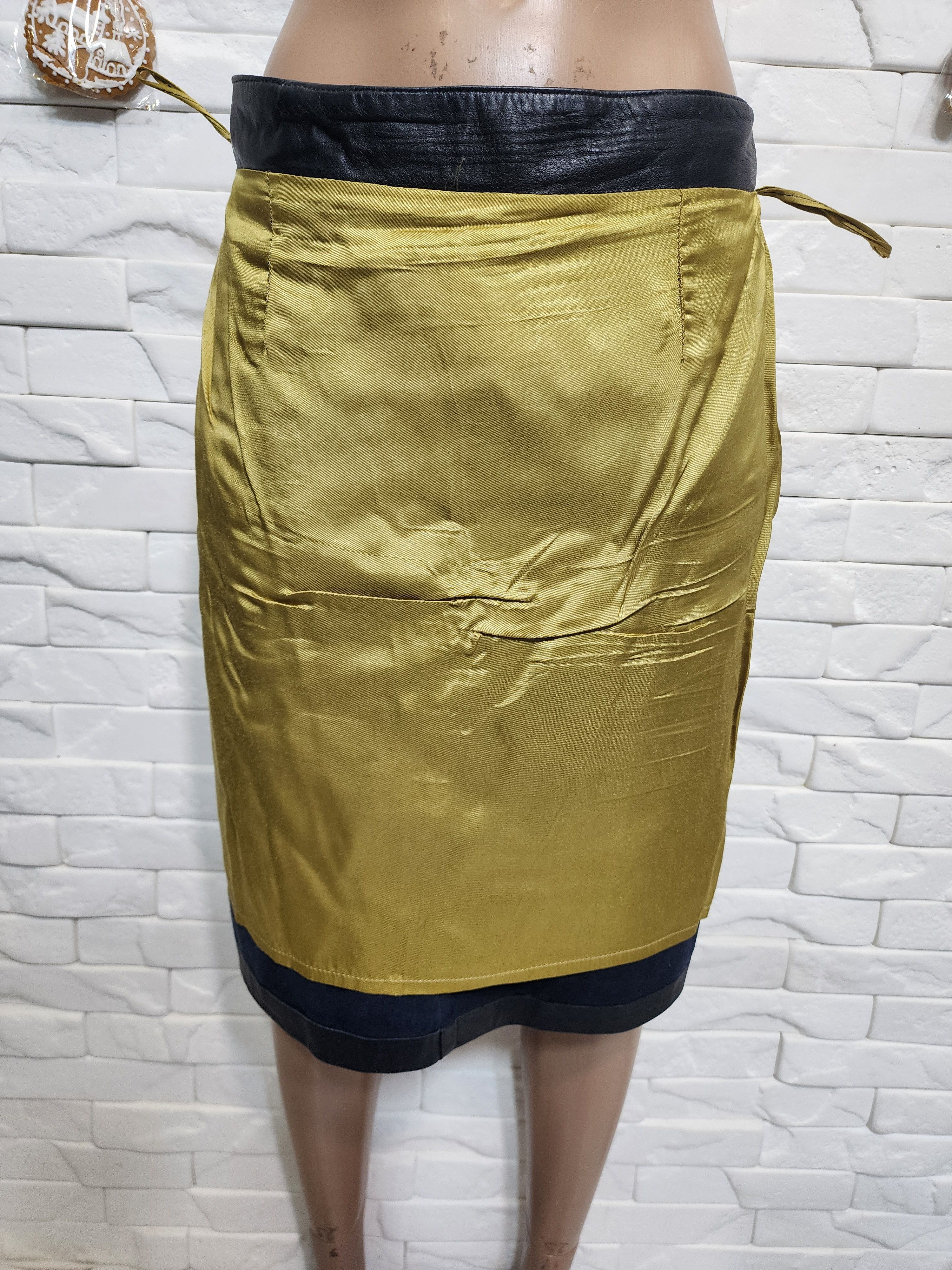Genuine Leather Black Leather Skirt: Street Style Size 29" - 8 Thumbnail