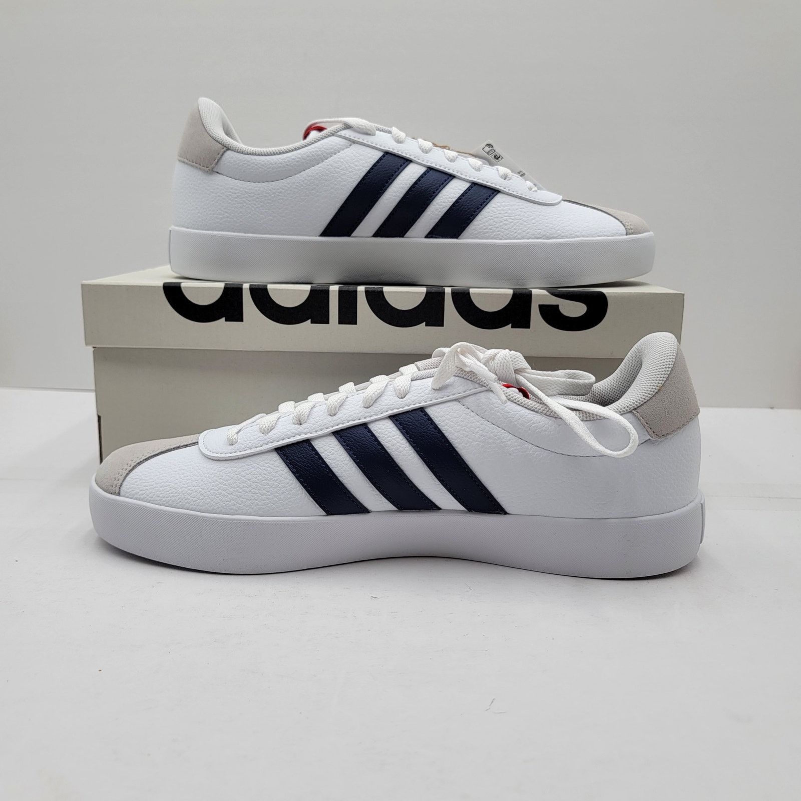 Adidas Adidas VL Court 3.0 White Dark Blue - Size 10 - New! Size US 10 / EU 43 - 2 Thumbnail