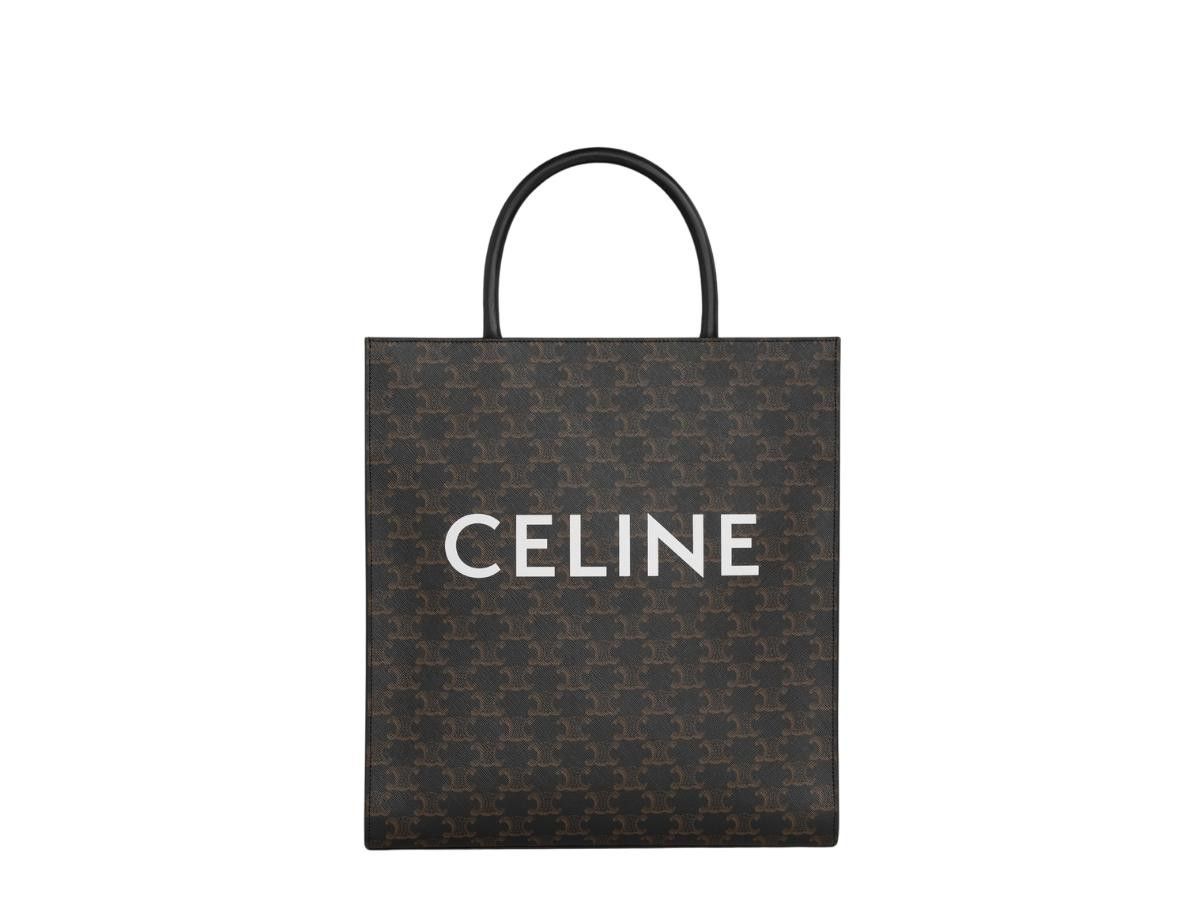 Celine o1w1db10426 Size: OS/Medium Vertical Cabas in Black/Brown Size ONE SIZE - 1 Thumbnail