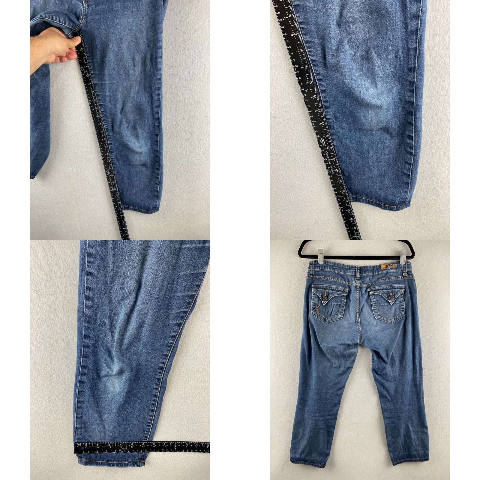 Vintage KUT from the Kloth Jeans Womens 6 Blue Capri Distressed Stretch Denim 5-Pocket Pockets Capris Size 28" / US 6 / IT 42 - 9 Thumbnail