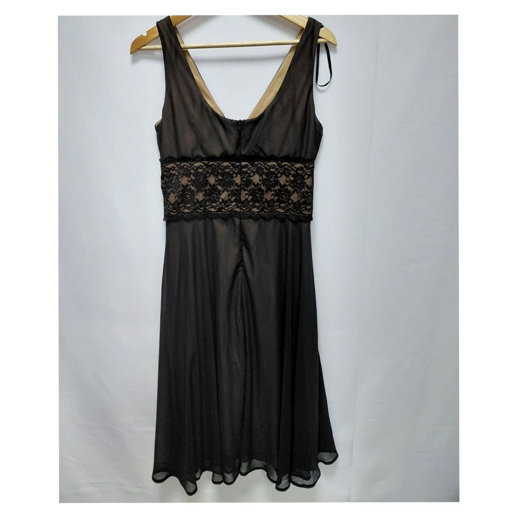 Vintage Connected Apparel Black Lace Waist Sleeveless Midi Dress Size 10 Size L / US 10 / IT 46 - 2 Thumbnail