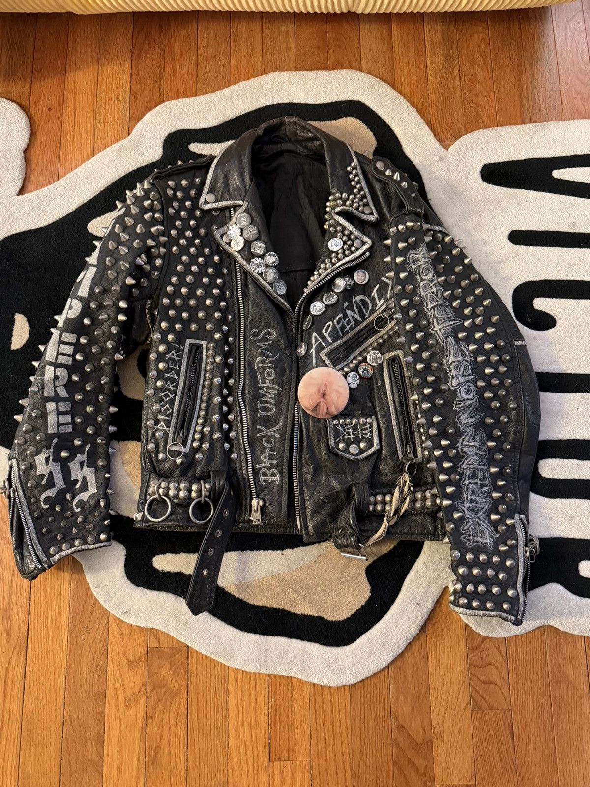 Vintage Gunna 1 of 1 D.O.C Collection Spikes Biker Jacket Size US M / EU 48-50 / 2 - 1 Thumbnail