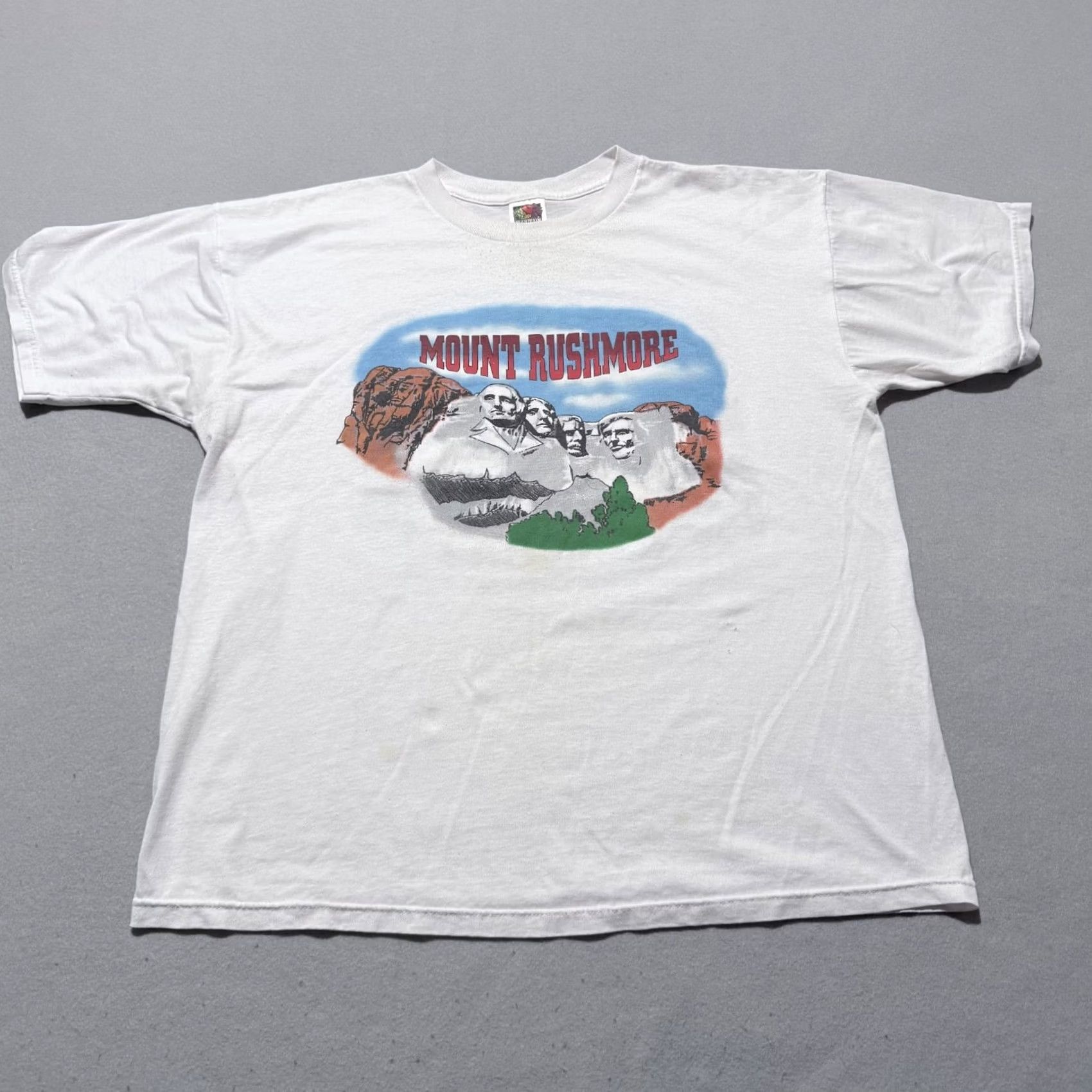 Fruit Of The Loom VINTAGE Mount Rushmore Fruit of the Loom T-Shirt Short Sleeve XL White Men PMID: 0 Size US XL / EU 56 / 4 - 2 Thumbnail