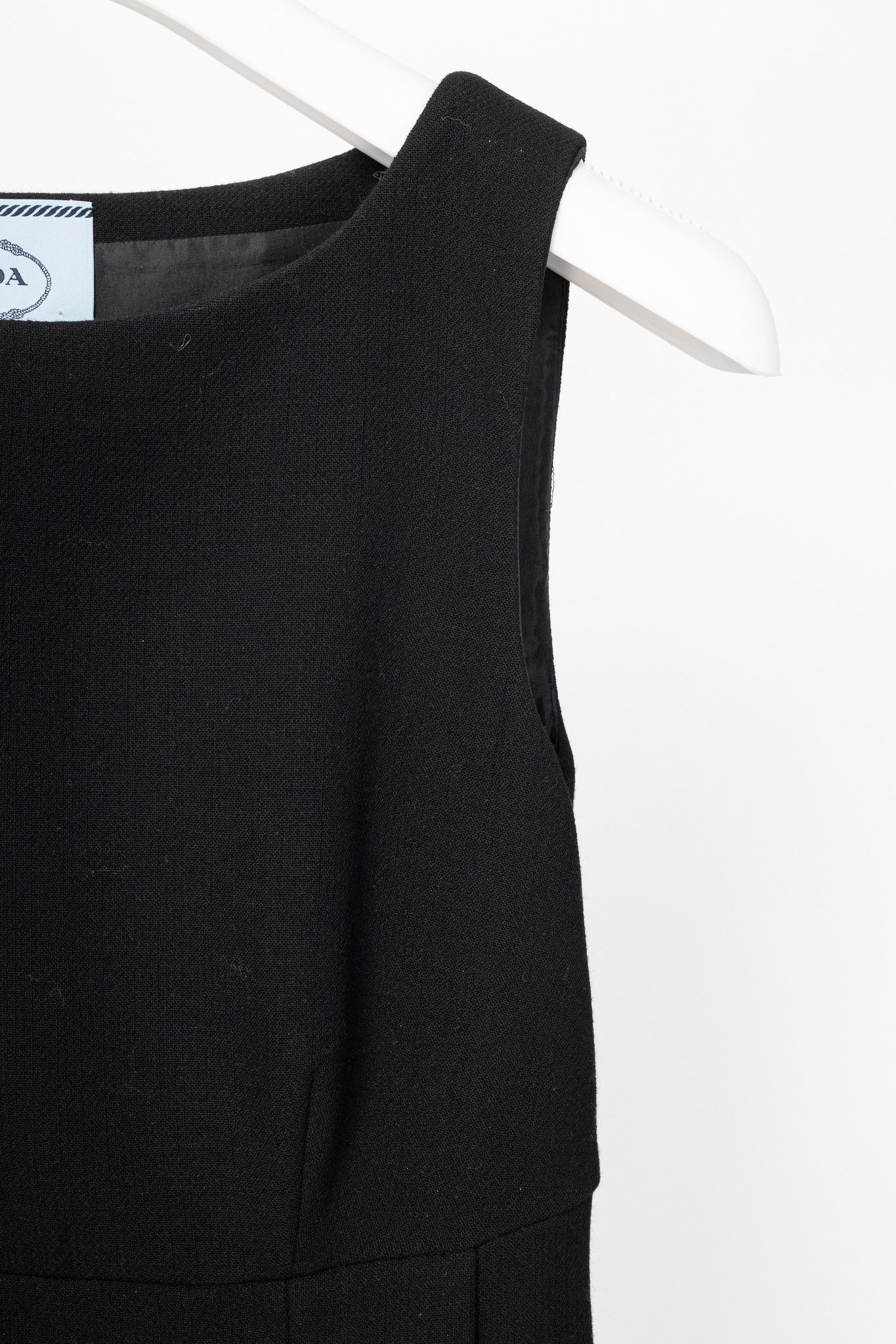 Prada Prada AW12 Black Wool-Crepe Crystal-Embellished Dress Size S / US 4 / IT 40 - 5 Thumbnail