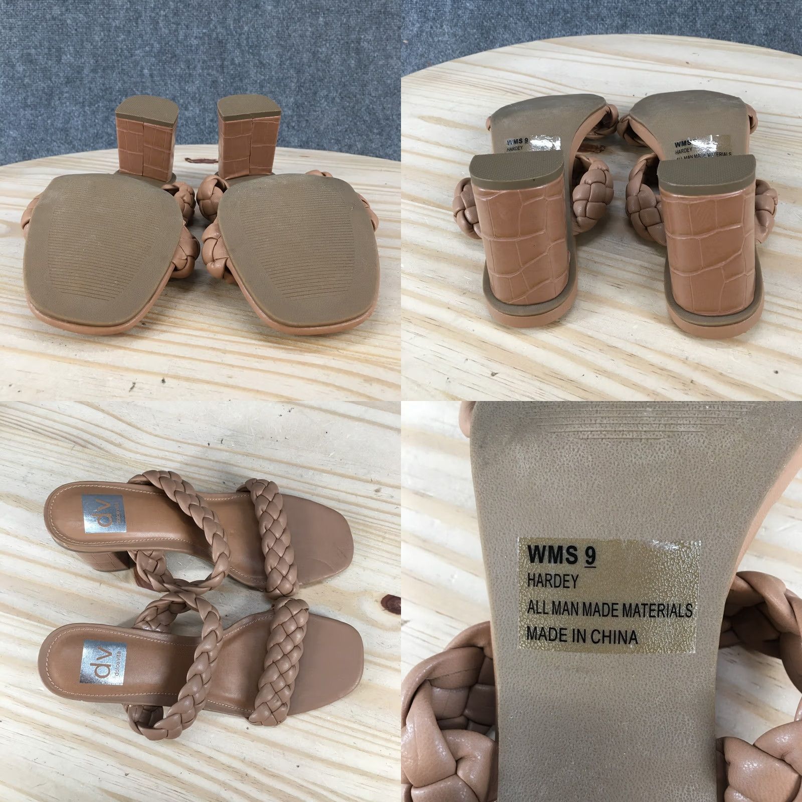 Dolce Vita Dolce Vita Sandals Womens 9M Strappy Brown Slip On Open Toe Block Heels Casual Size US 9 / IT 39 - 9 Thumbnail