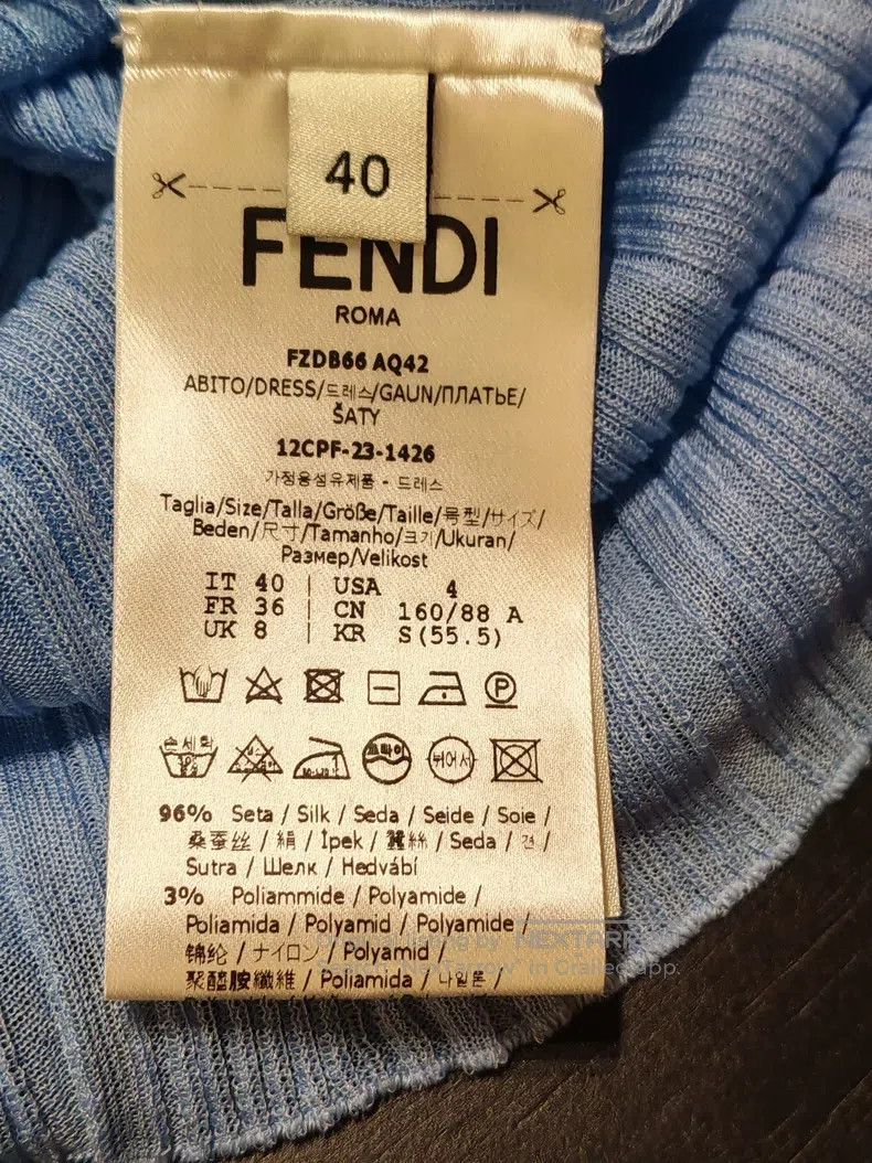 Fendi Fendi Vertical ribbed half-button knitted long dress Size XS / US 0-2 / IT 36-38 - 5 Thumbnail