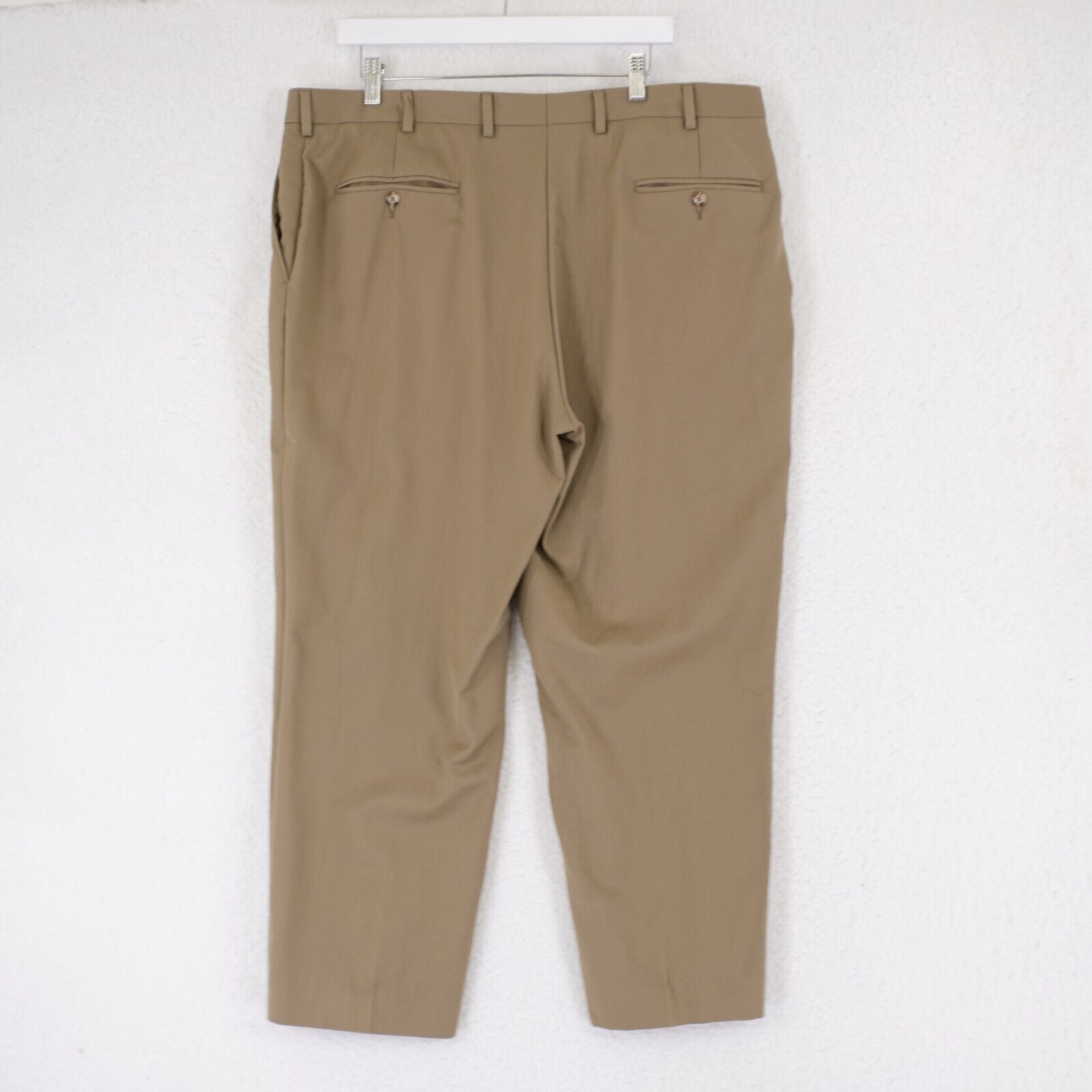 Jos. A. Bank Jos A Bank Executive Tailored Fit Tan Wool 40/27 Dress Pants Size 40S - 6 Thumbnail