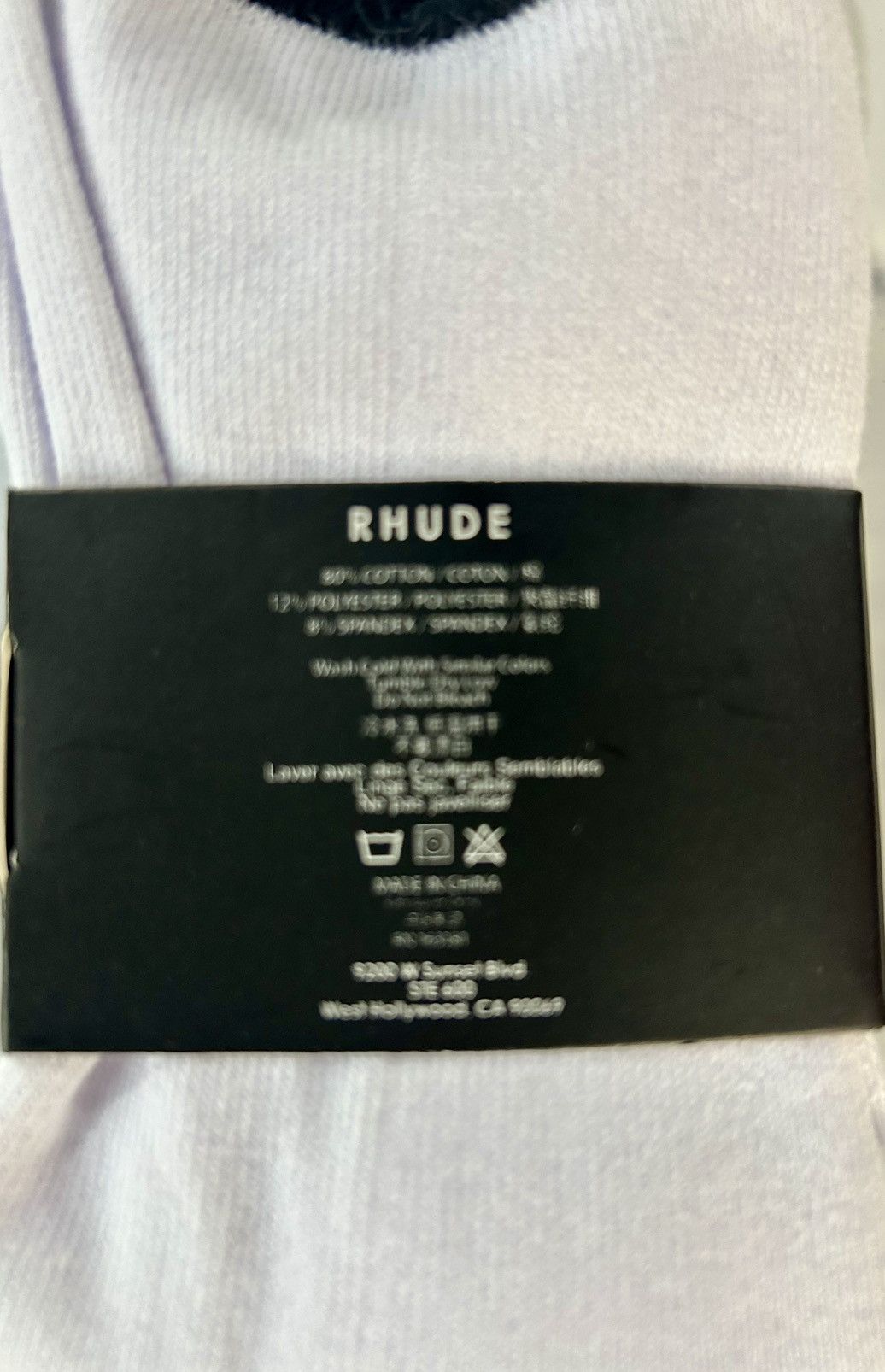 Rhude Rhude Scribble Logo Socks in the "White/Yellow/Black" Size ONE SIZE - 6 Thumbnail