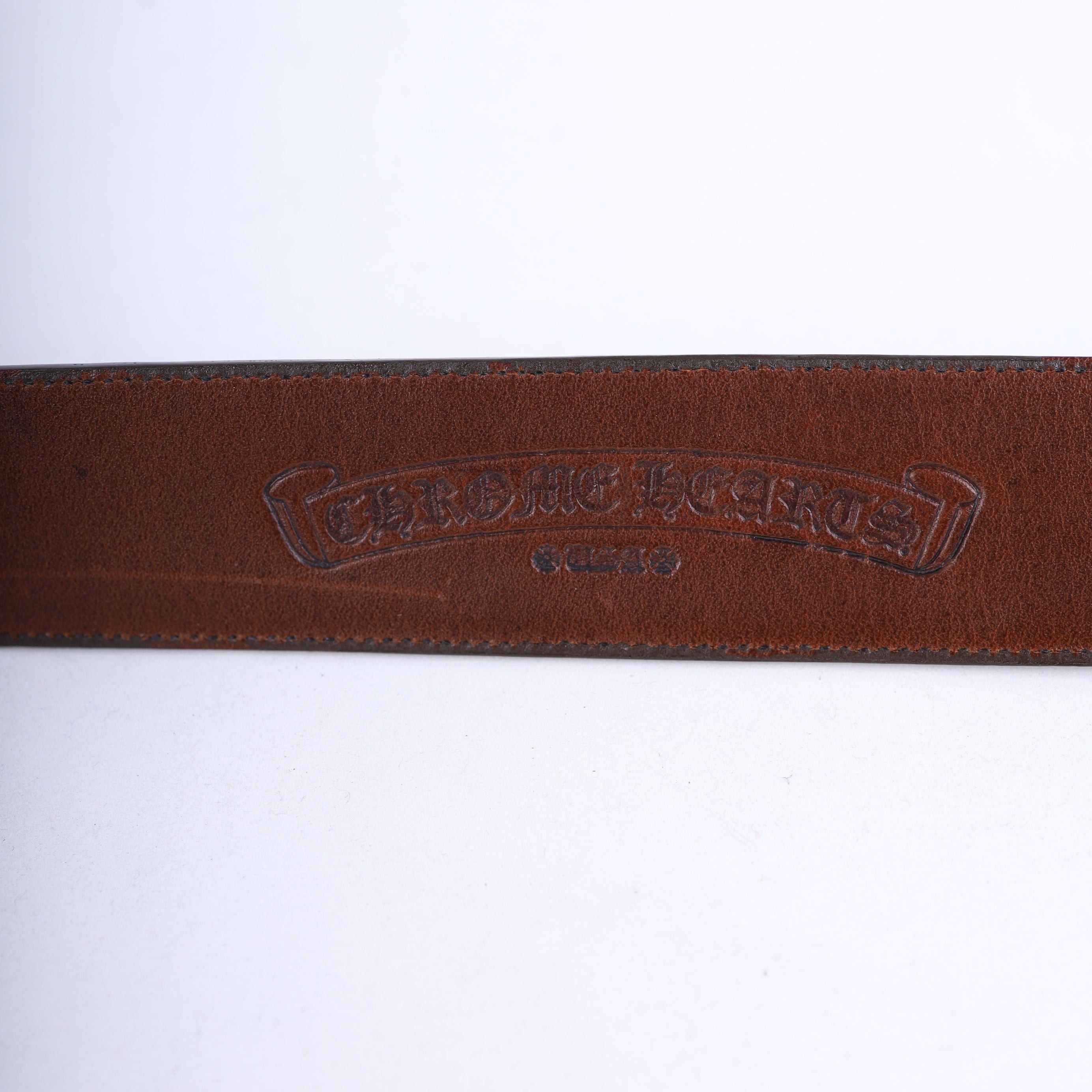 Chrome Hearts Chrome Hearts Star Oval Cross Brown Belt Size 38 - 9 Thumbnail