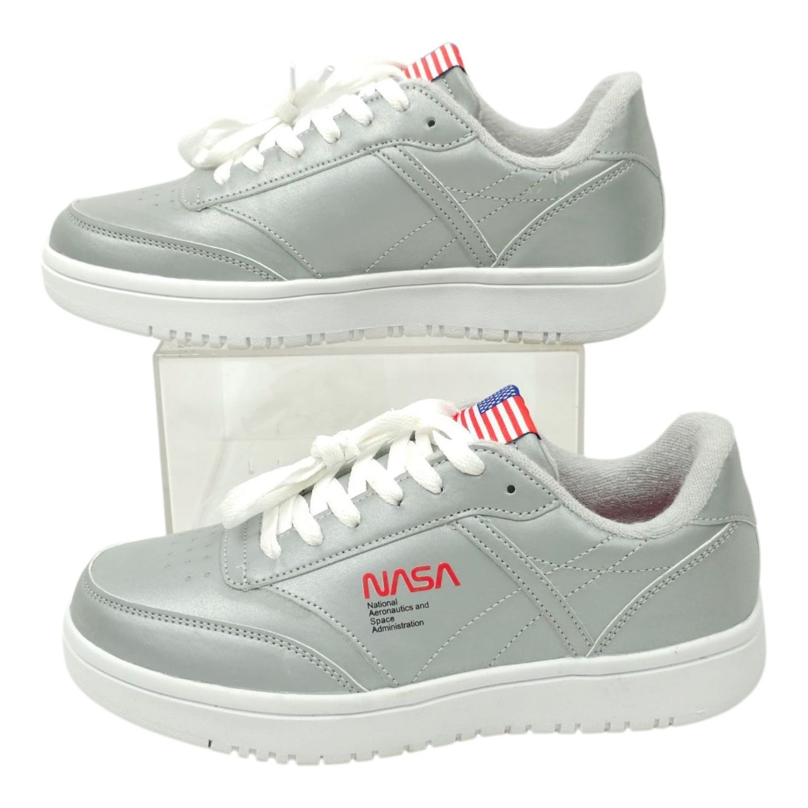 NASA NASA Capsule Silver Tennis Shoes Womens Size 8 M Sneakers Size US 8 / IT 38 - 1 Thumbnail