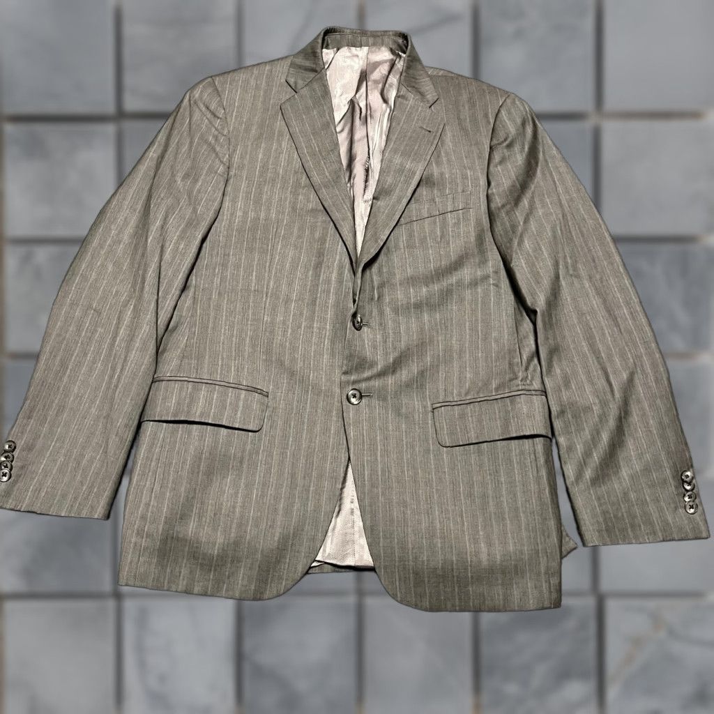 Vintage Lanificio T. G. Di Fabio Blazer Mens 40R Italy Wool Striped Sport Coat Coat Blazer Mens 40R Gray Wool Striped Il lanificio Size 40R - 1 Thumbnail