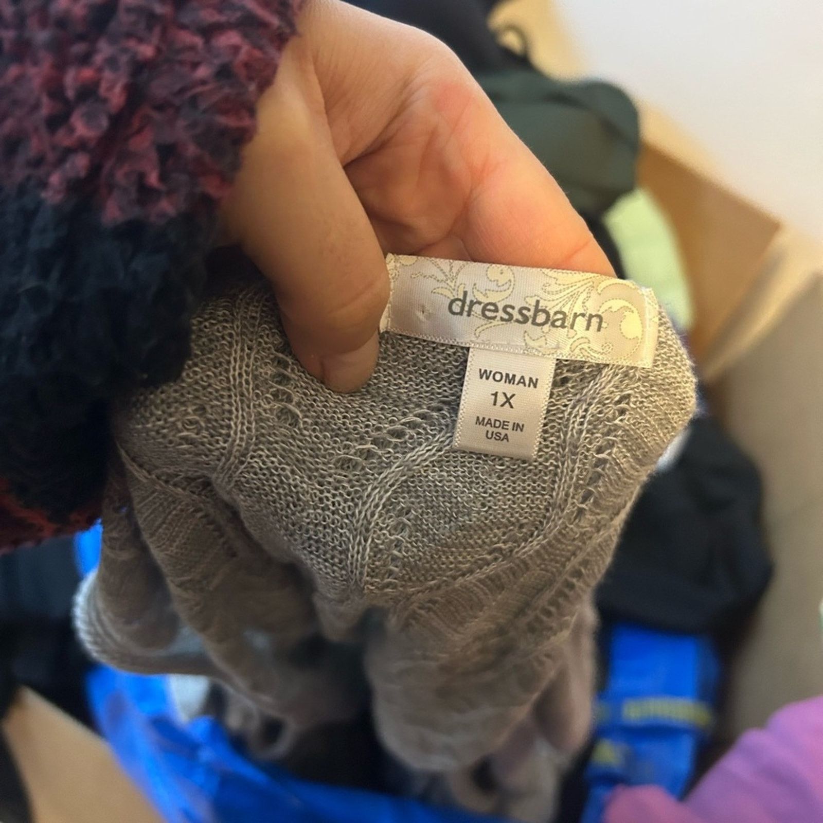 Other Dressbarn Gray Knit Ruffle Sweater Vest Size XL / US 12-14 / IT 48-50 - 3 Thumbnail