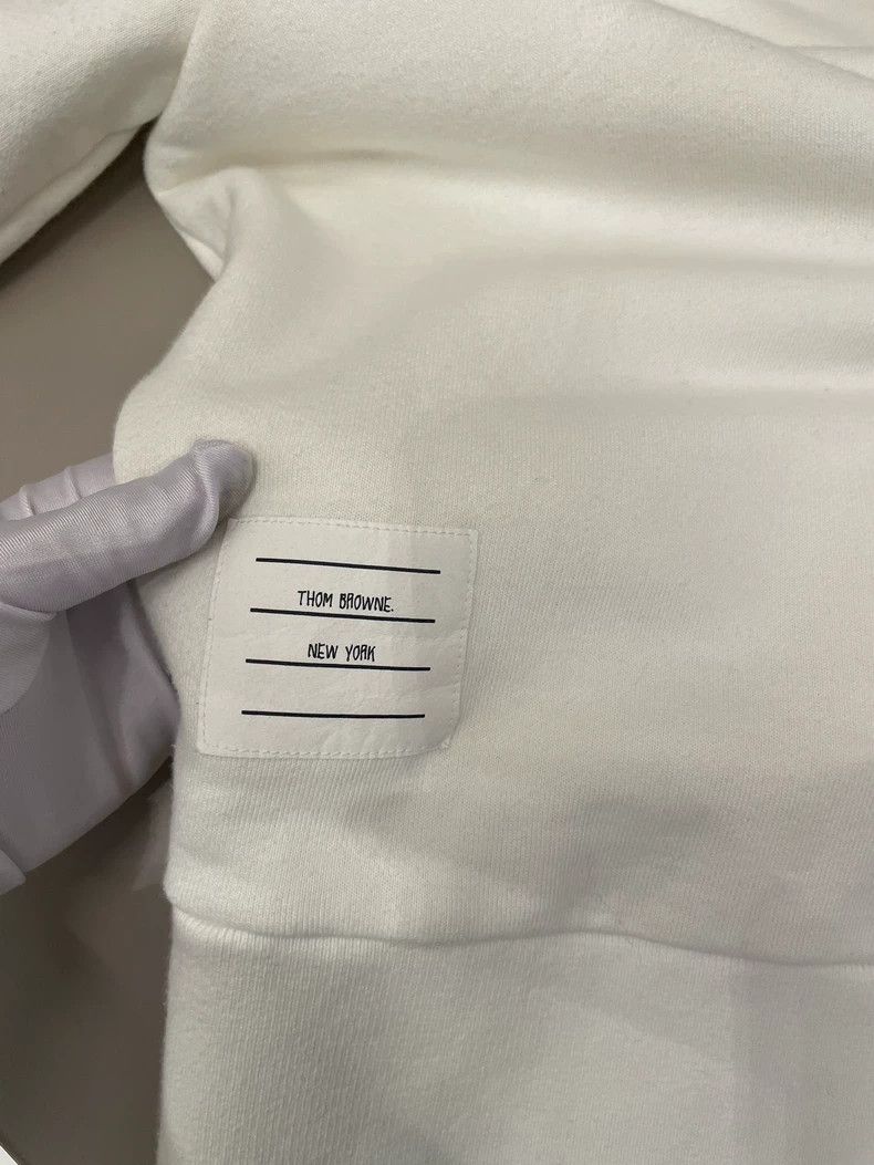 Thom Browne Thom Browne White cotton hoodie Size US XXS / EU 40 - 3 Thumbnail