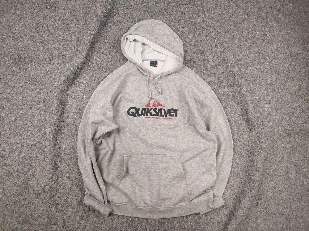 Quiksilver Quiksilver Vintage Big logo Gray Hoodie Skate Surf Y2K Style Size US L / EU 52-54 / 3 - 1 Thumbnail
