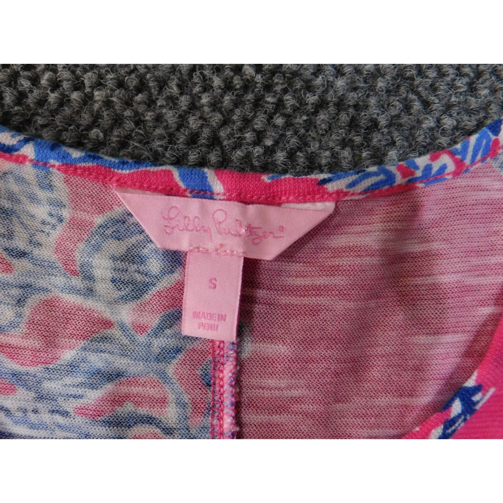 Lilly Pulitzer Lilly Pulitzer top Womens Small Tunic Blouse Long Sleeve Floral Boho Pullover Pink Blue 100% Cotton Beach Casual Womens Size S / US 4 / IT 40 - 5 Thumbnail