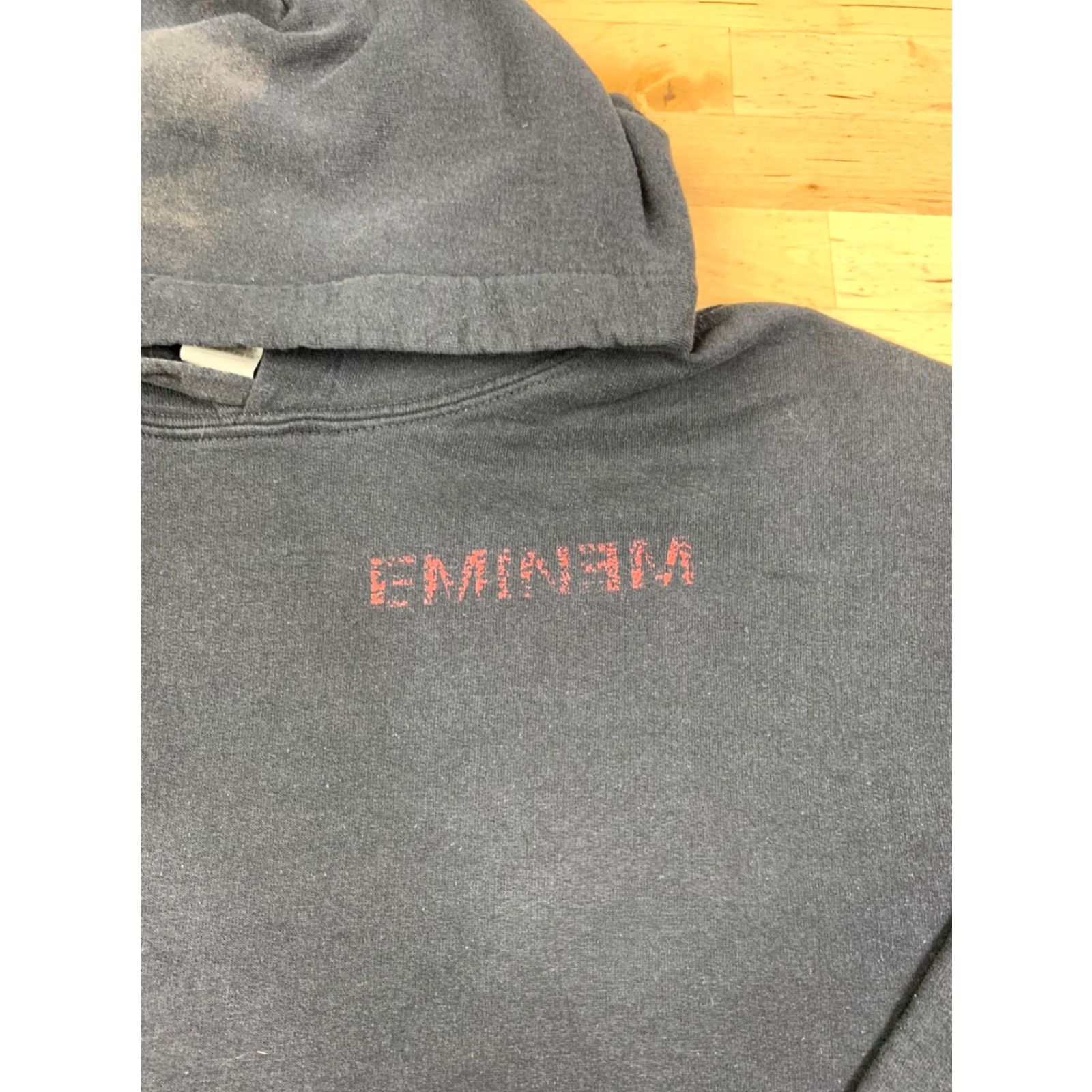 Gildan Eminem Hoodie Mens M Black Hip Hop Y2K Faded 11398 Size US M / EU 48-50 / 2 - 3 Thumbnail