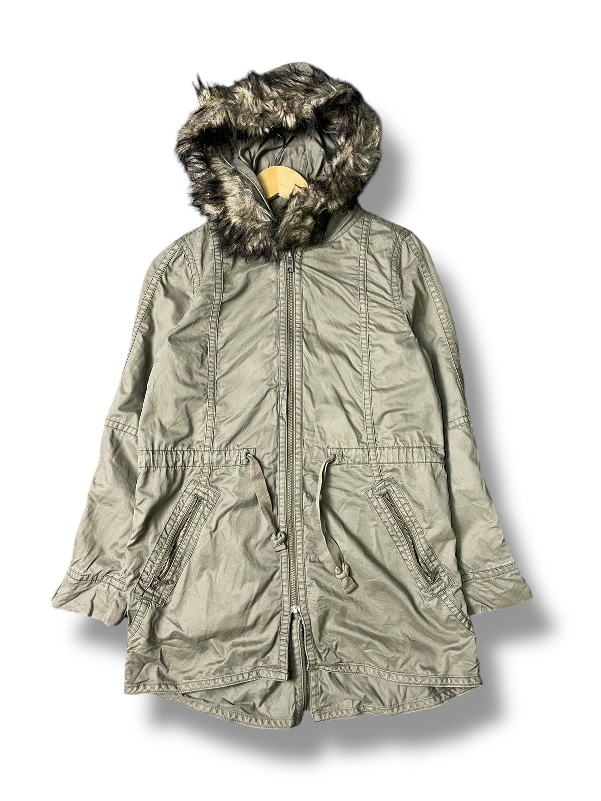 Japanese Brand × Vintage Japanese Brand Military Fur Hooded Jacket (70) Size US XXS / EU 40 - 1 Thumbnail