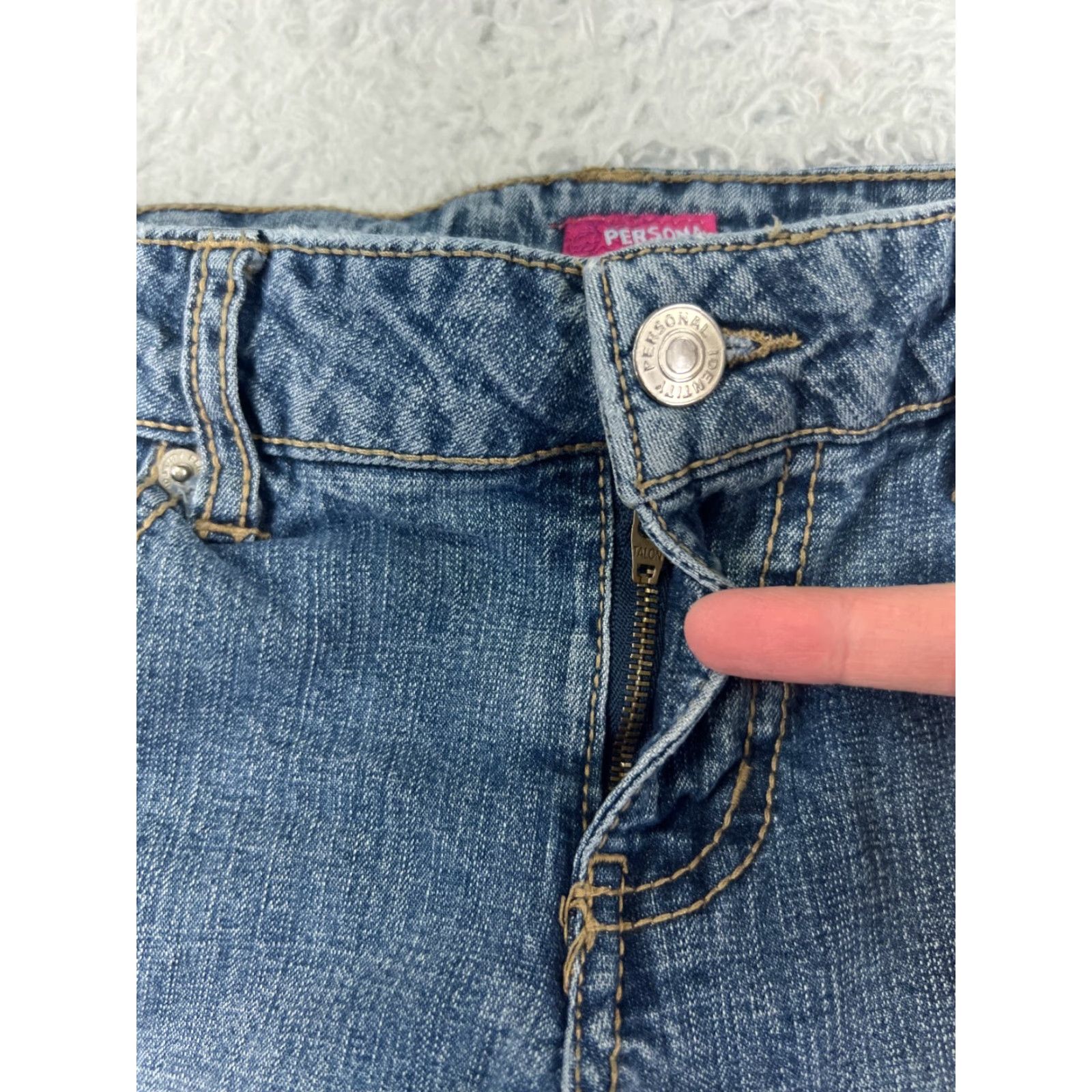 Vintage VINTAGE Fragile Women's Flared Denim Jeans 7 Low Rise Cotton Blend 90s Designer Blue Size 28" / US 6 / IT 42 - 7 Thumbnail