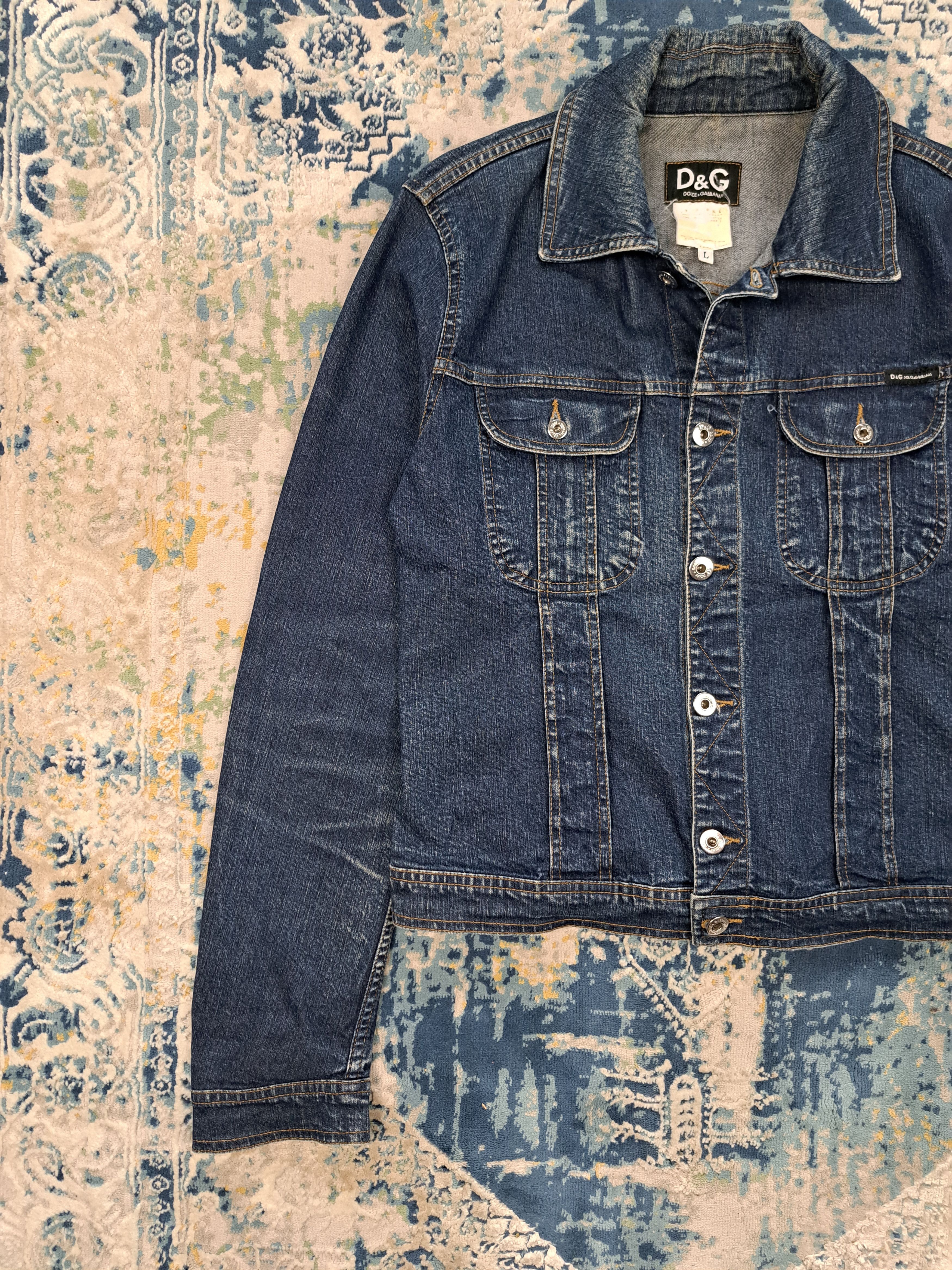 Dolce & Gabbana Dolce Gabbana Indigo Denim Jacket Cropped Archive y2k Size L / US 10 / IT 46 - 4 Thumbnail