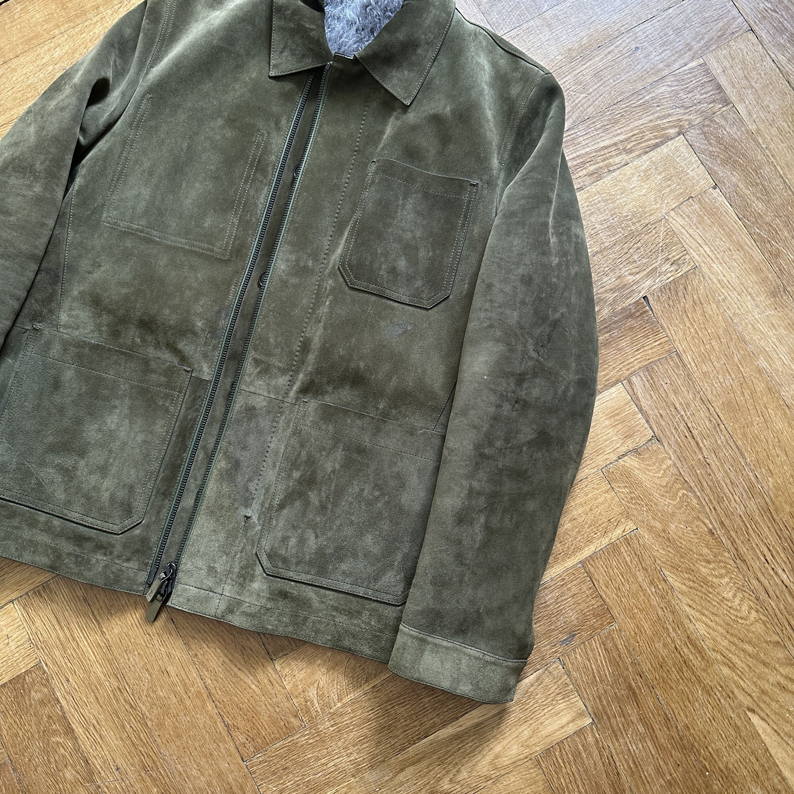 Berluti FW18 Khaki Suede Jacket with Removable Fur Vest Size US S / EU 44-46 / 1 - 4 Thumbnail