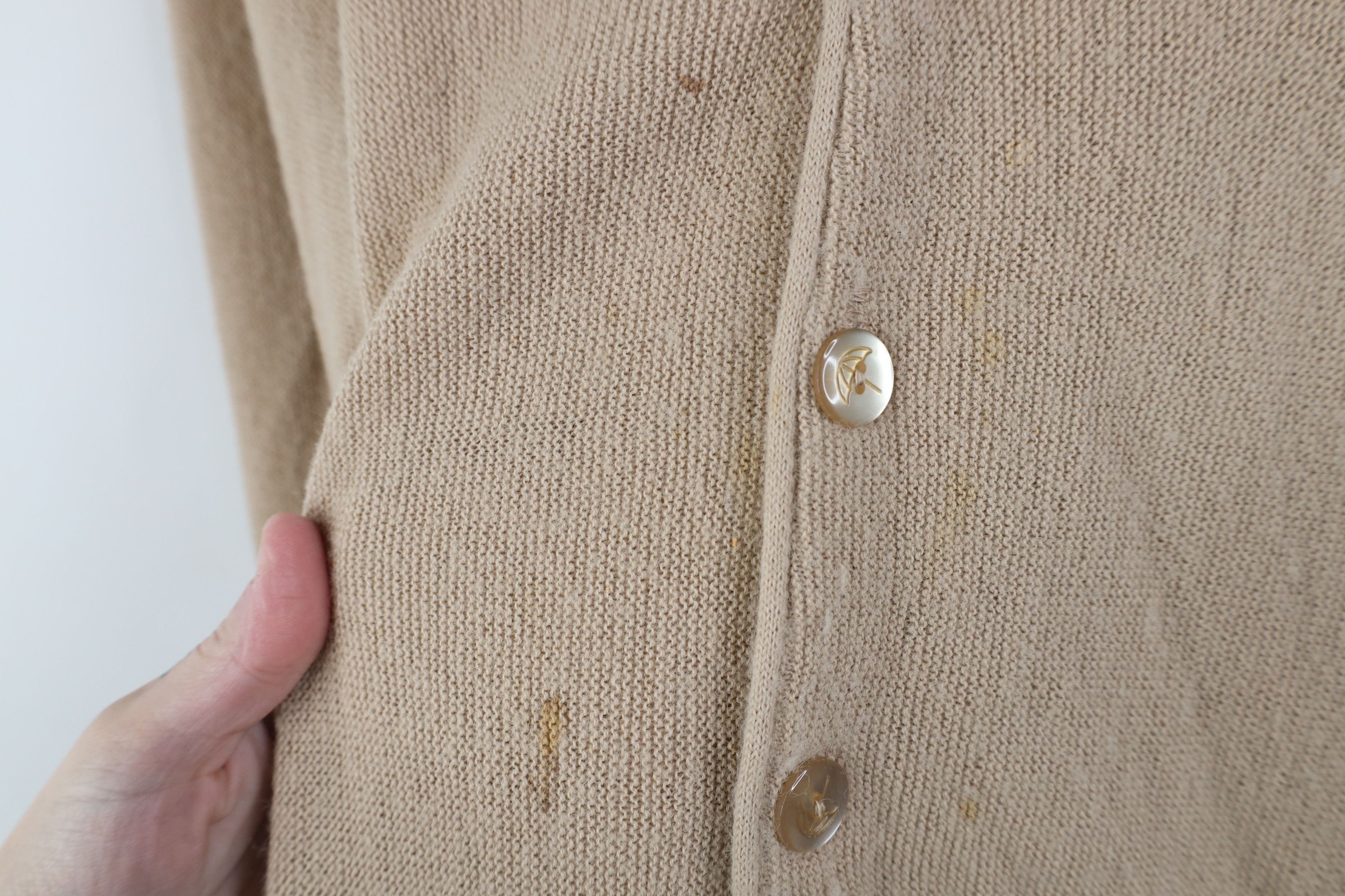 Vintage Vintage 70s Streetwear Knit Cardigan Sweater Beige USA Size US M / EU 48-50 / 2 - 4 Thumbnail