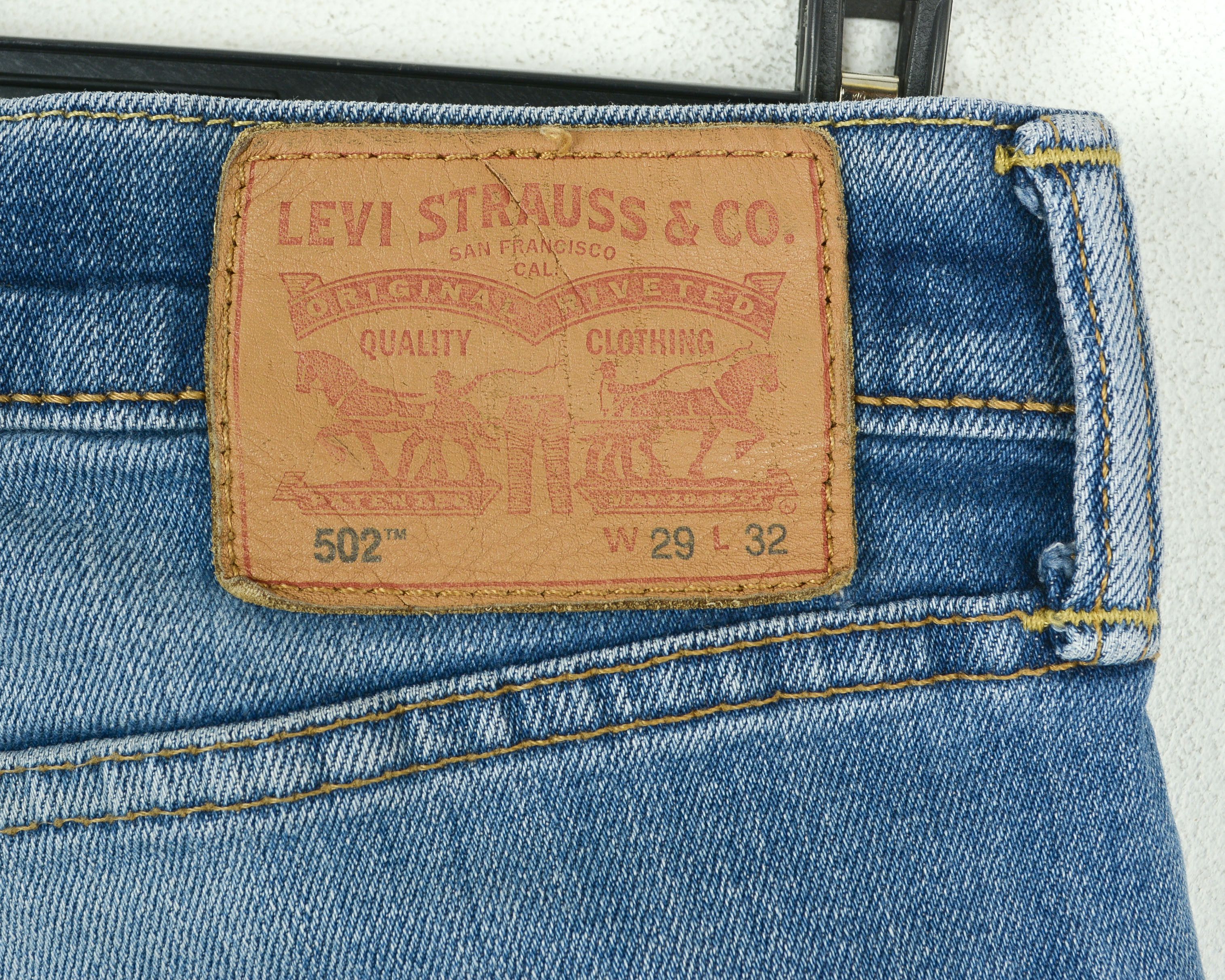 Levi's 502 W29 L32 Straight Jeans Denim Pants Trousers Zip Slim Fit Size US 29 - 5 Thumbnail