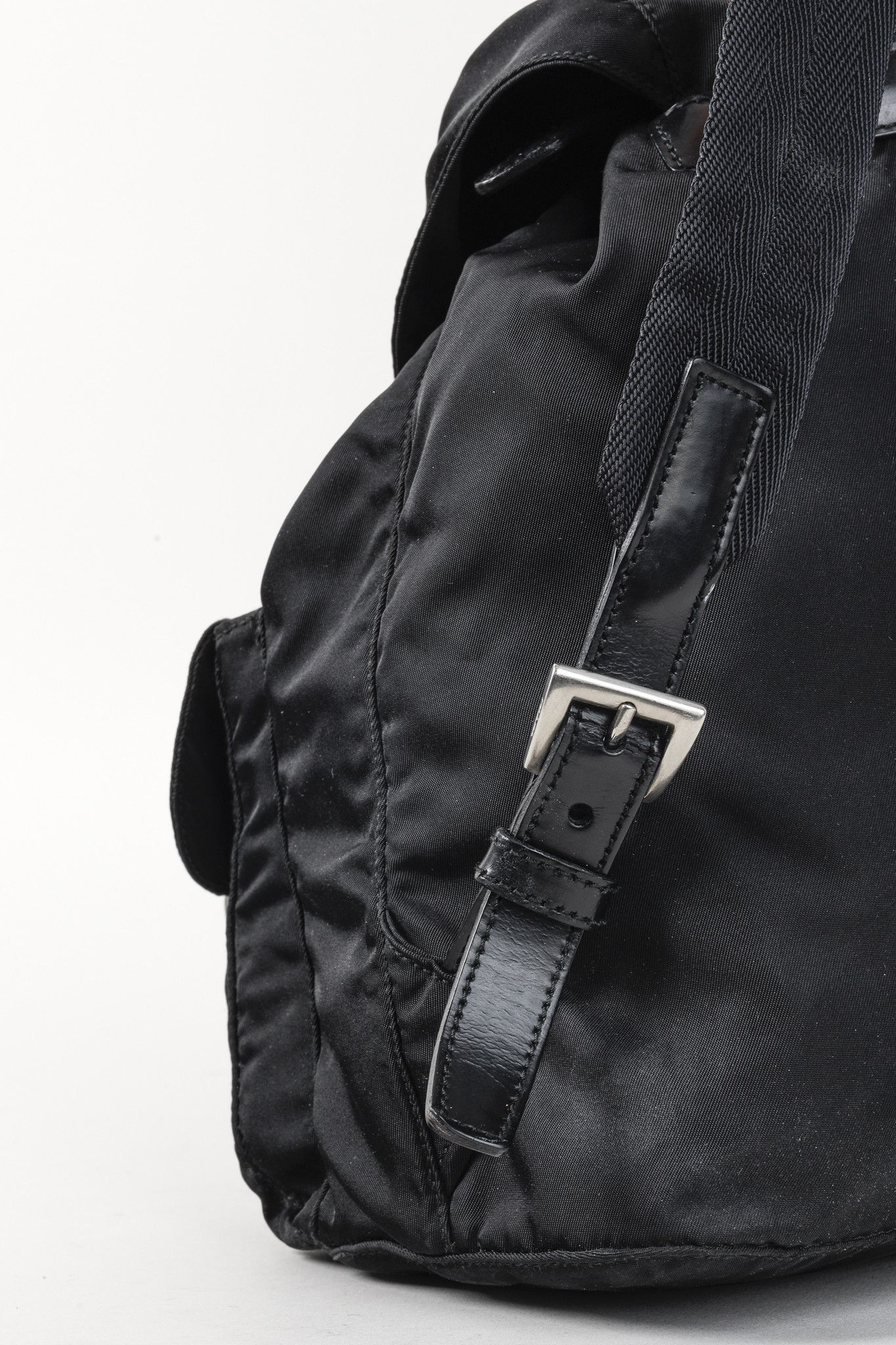 Prada Prada Saffiano-Trimmed Tessuto Backpack Size ONE SIZE - 8 Thumbnail