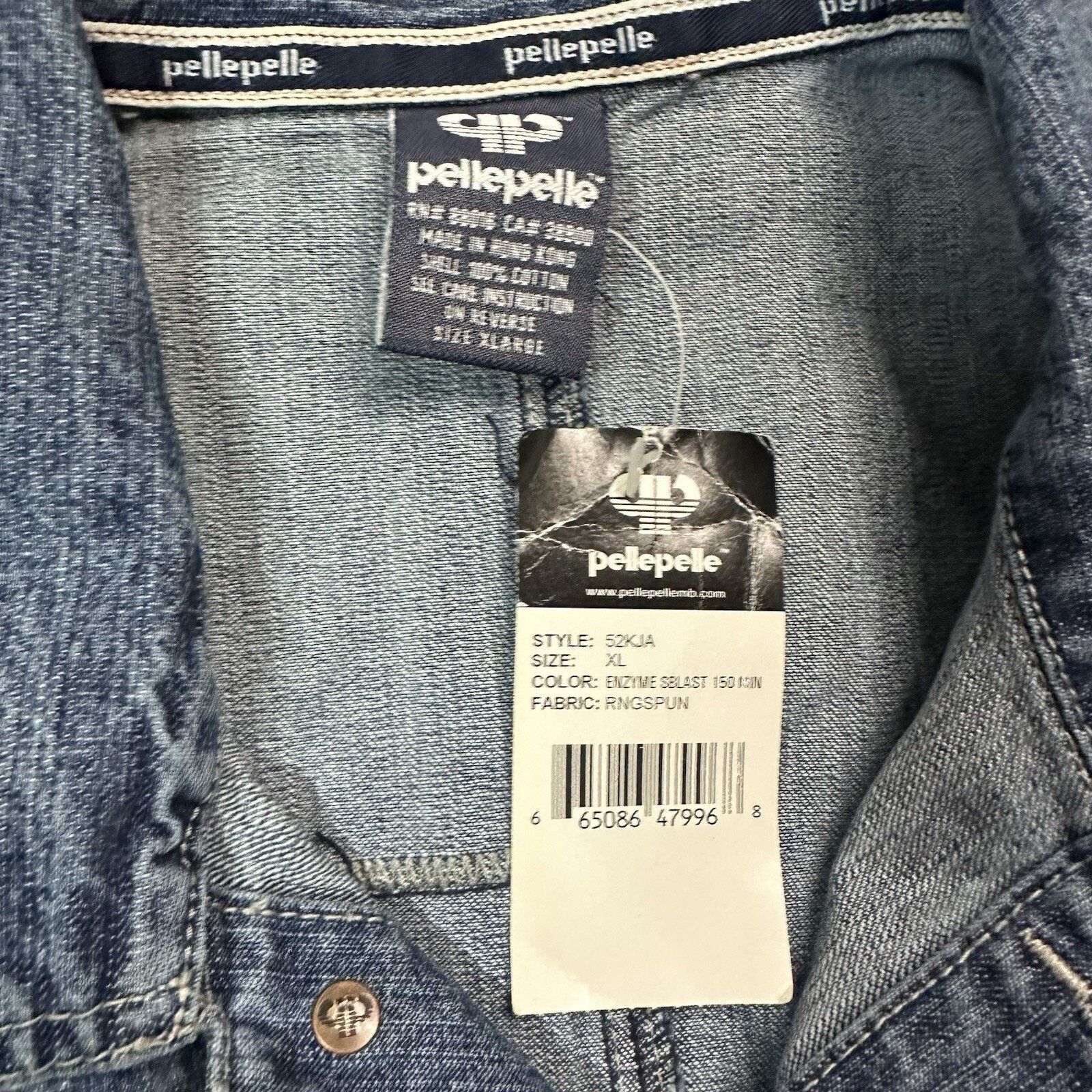 Pelle Pelle × Vintage NWT Vintage 90s Y2K Pelle Pelle Trucker Denim Jacket XL Size US XL / EU 56 / 4 - 5 Thumbnail