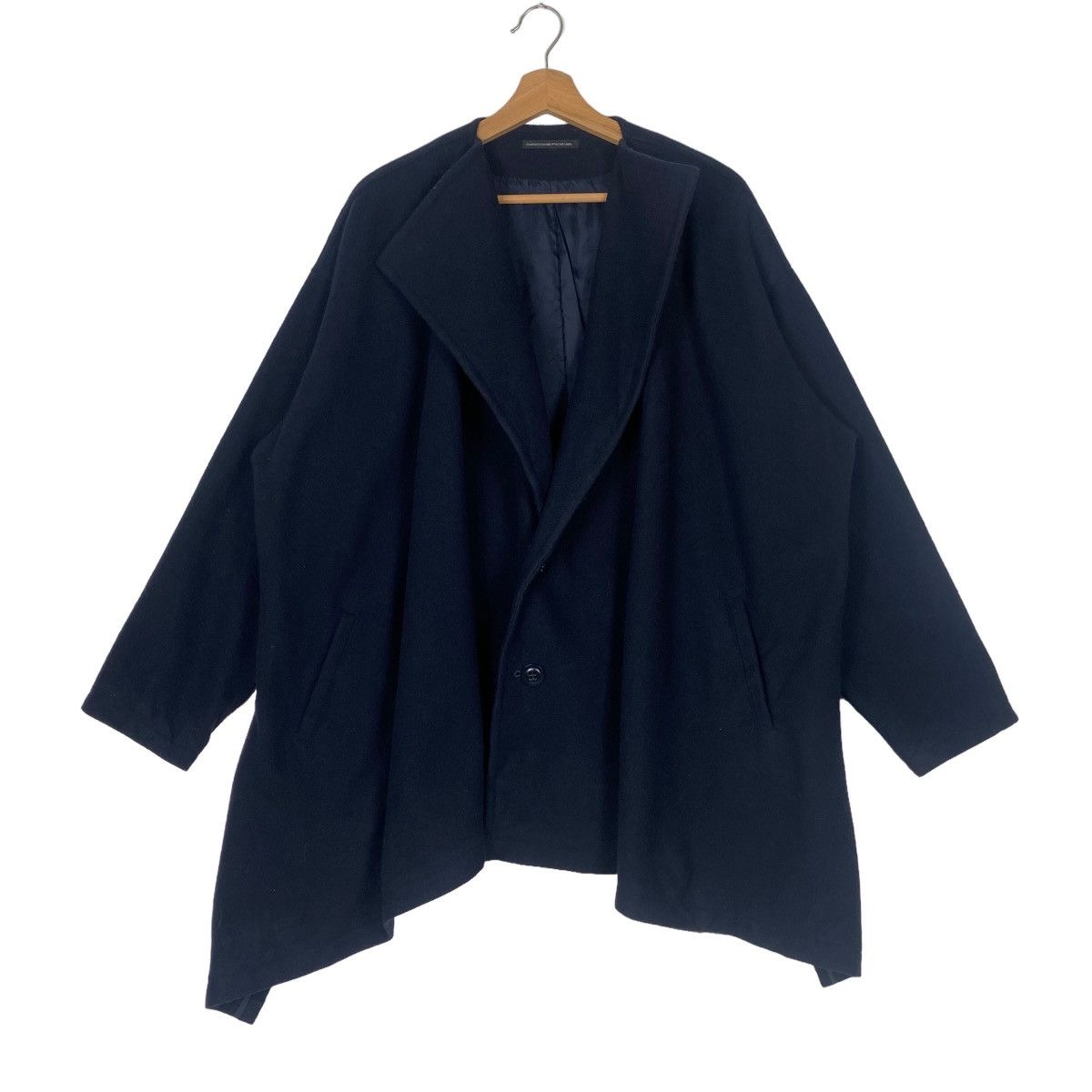 Japanese Brand × Y's × Yohji Yamamoto RUN AWAY Y's Yohji Yamamoto melton wool flare oversized coat Size US M / EU 48-50 / 2 - 7 Thumbnail