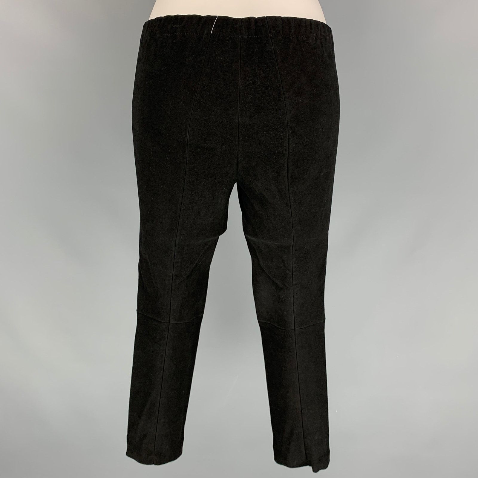 Gary Graham GARY GRAHAM Size 6 Black Suede Capri Casual Pants Size 28" / US 6 / IT 42 - 3 Thumbnail