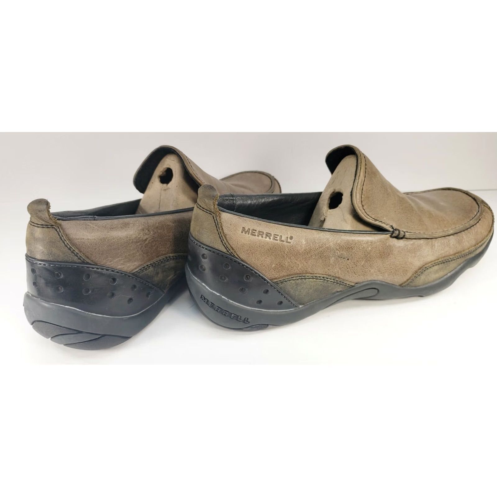Merrell Merrell Veer Loafers Brown Leather Slip-On Men's 9M J43865 Size US 9 / EU 42 - 5 Thumbnail