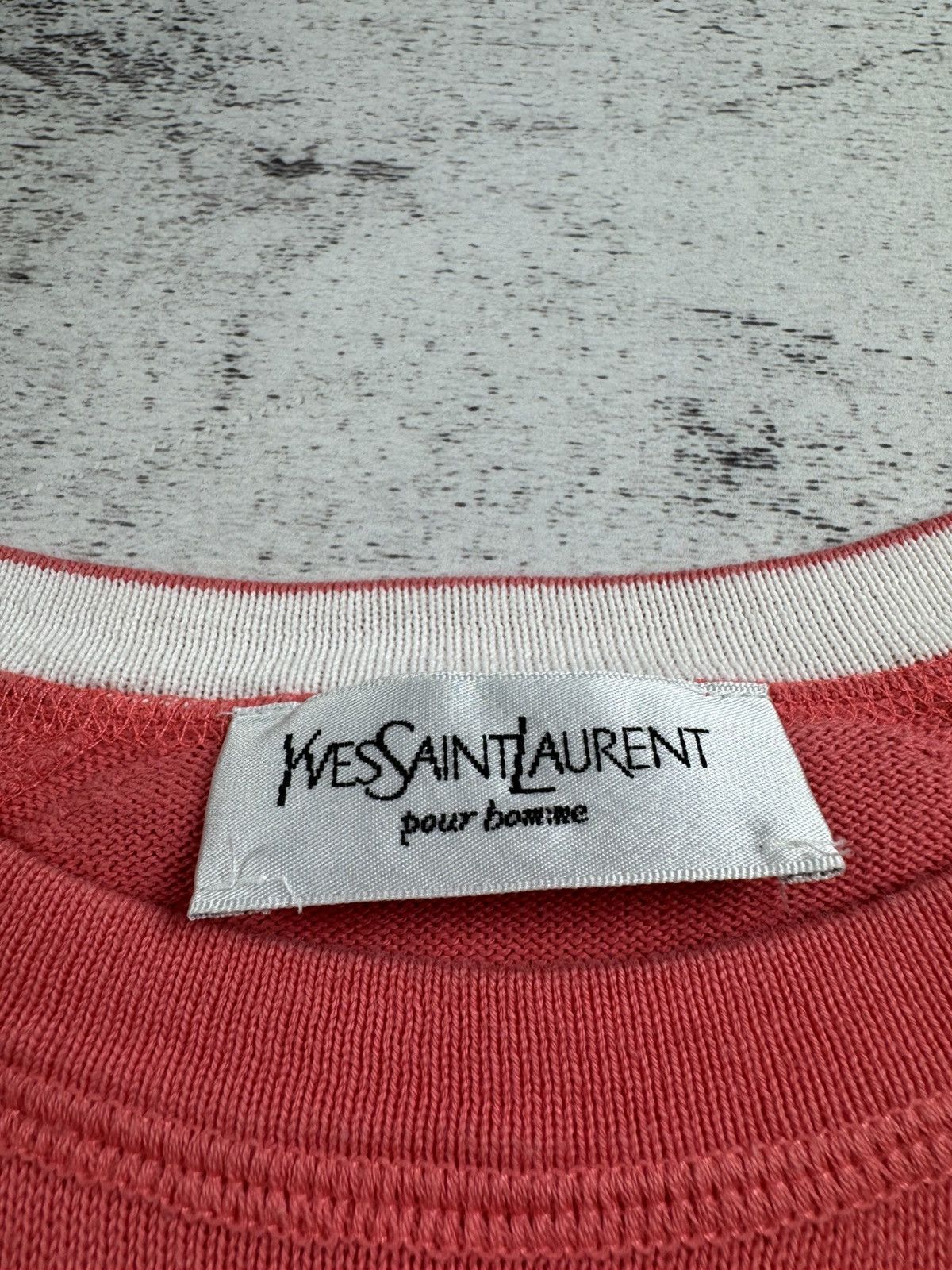 Yves Saint Laurent Yves Saint Laurent Men’s Cotton YSL Knit Pink XL Sweatshirt Sweater Pullover Size US XL / EU 56 / 4 - 11 Thumbnail
