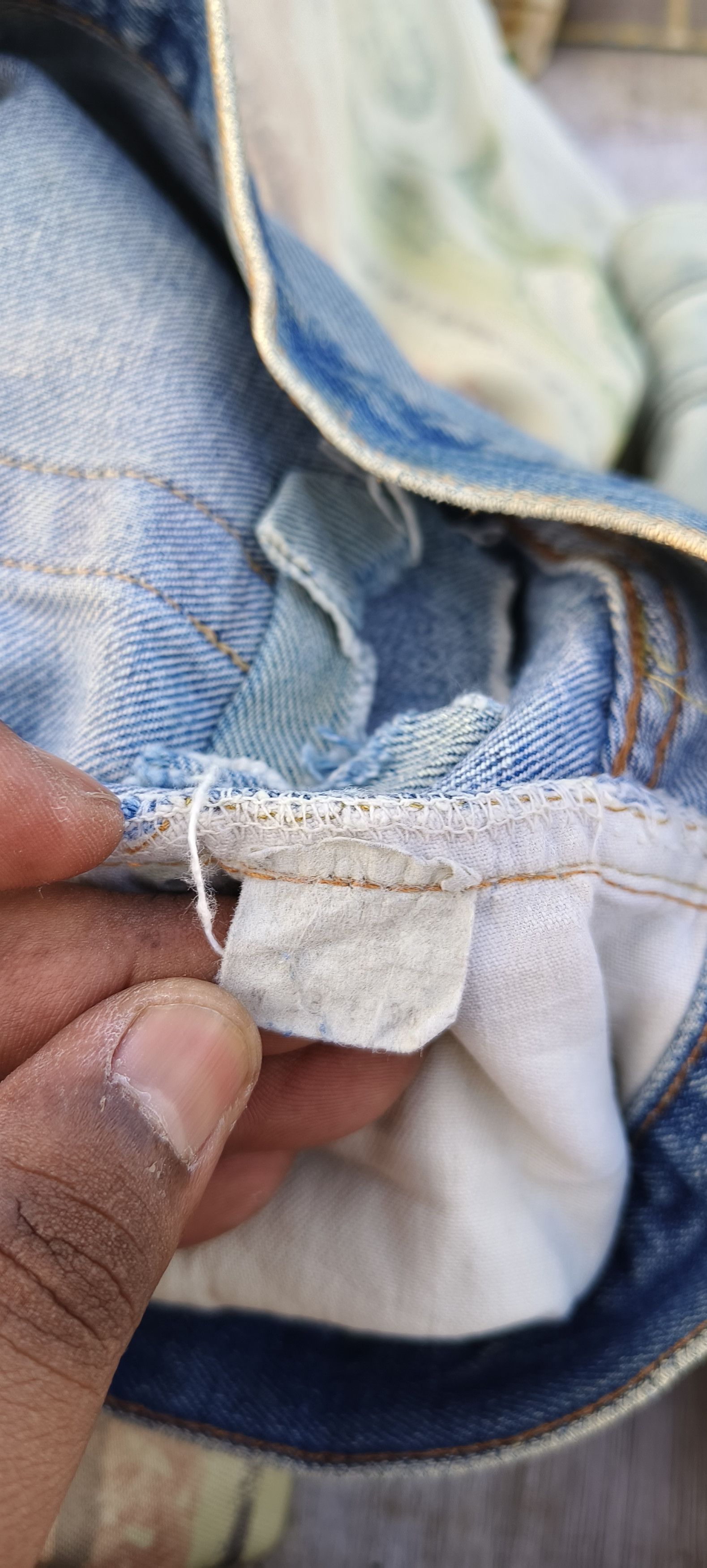 4GSELLER Vintage 70s Rindam Levi's jeans button number 6 Selvedge Size US 35 - 24 Thumbnail