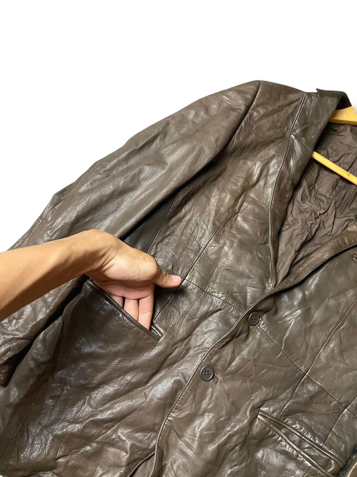 Takeo Kikuchi Vintage Takeo Kikuchi Genuine Leather Blazer (147) Size US XXS / EU 40 - 4 Thumbnail