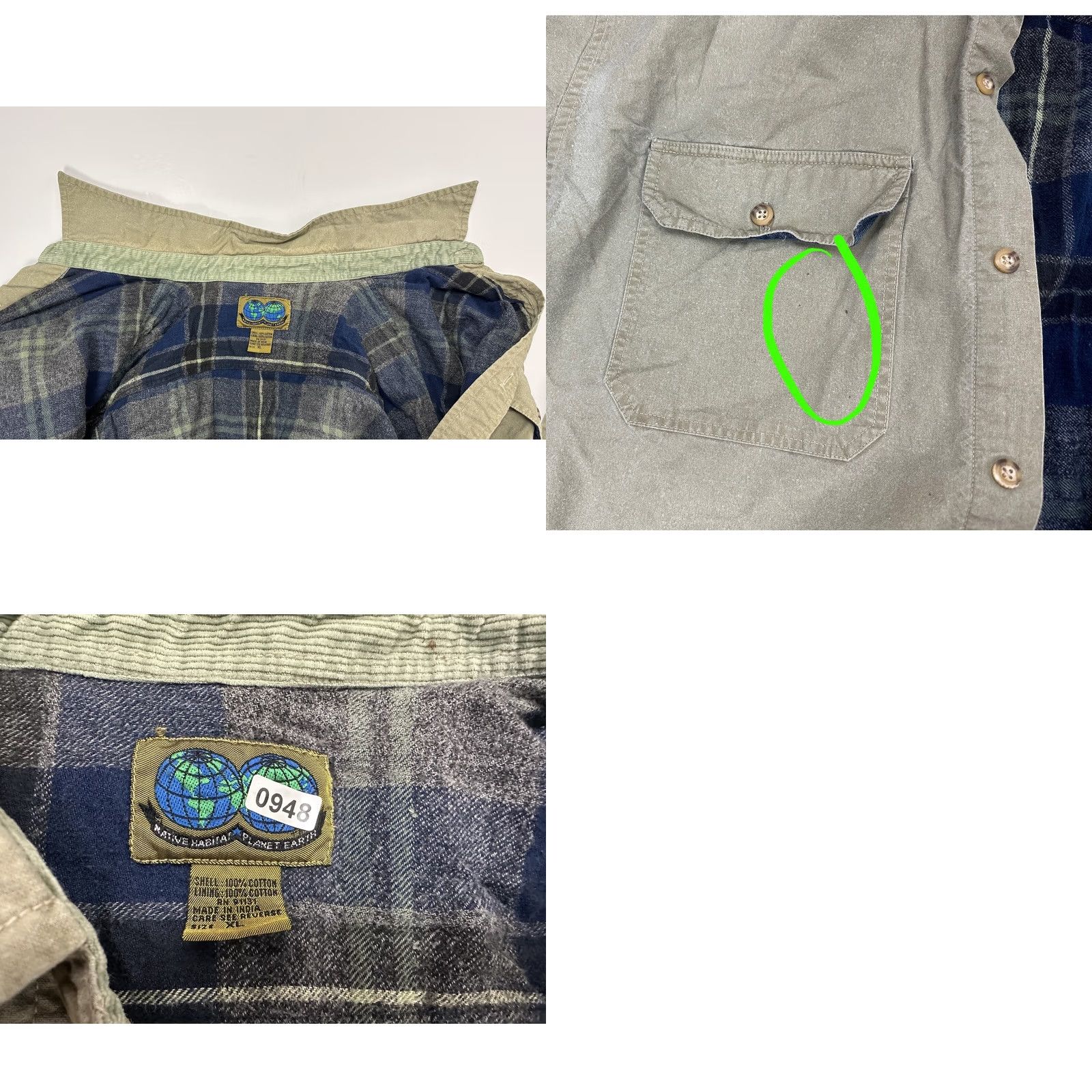 Vintage VINTAGE Native Habitat Planet Earth Shirt Jacket Men XL Barn Chore Button Up Outdoors Size US XL / EU 56 / 4 - 10 Thumbnail