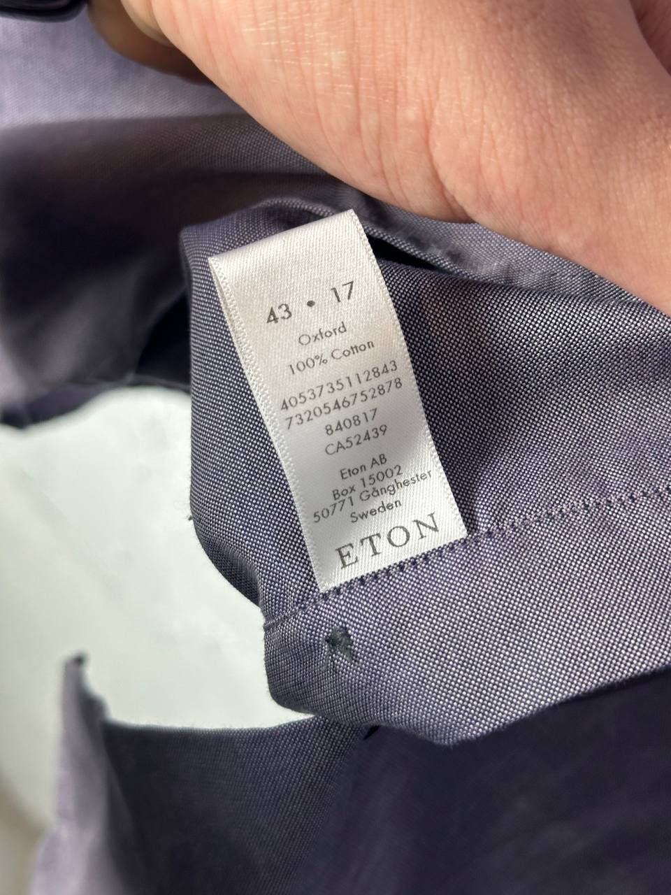 Eton Eton Cotton Premium Luxury Classic Navy Shirt Size US XL / EU 56 / 4 - 9 Thumbnail