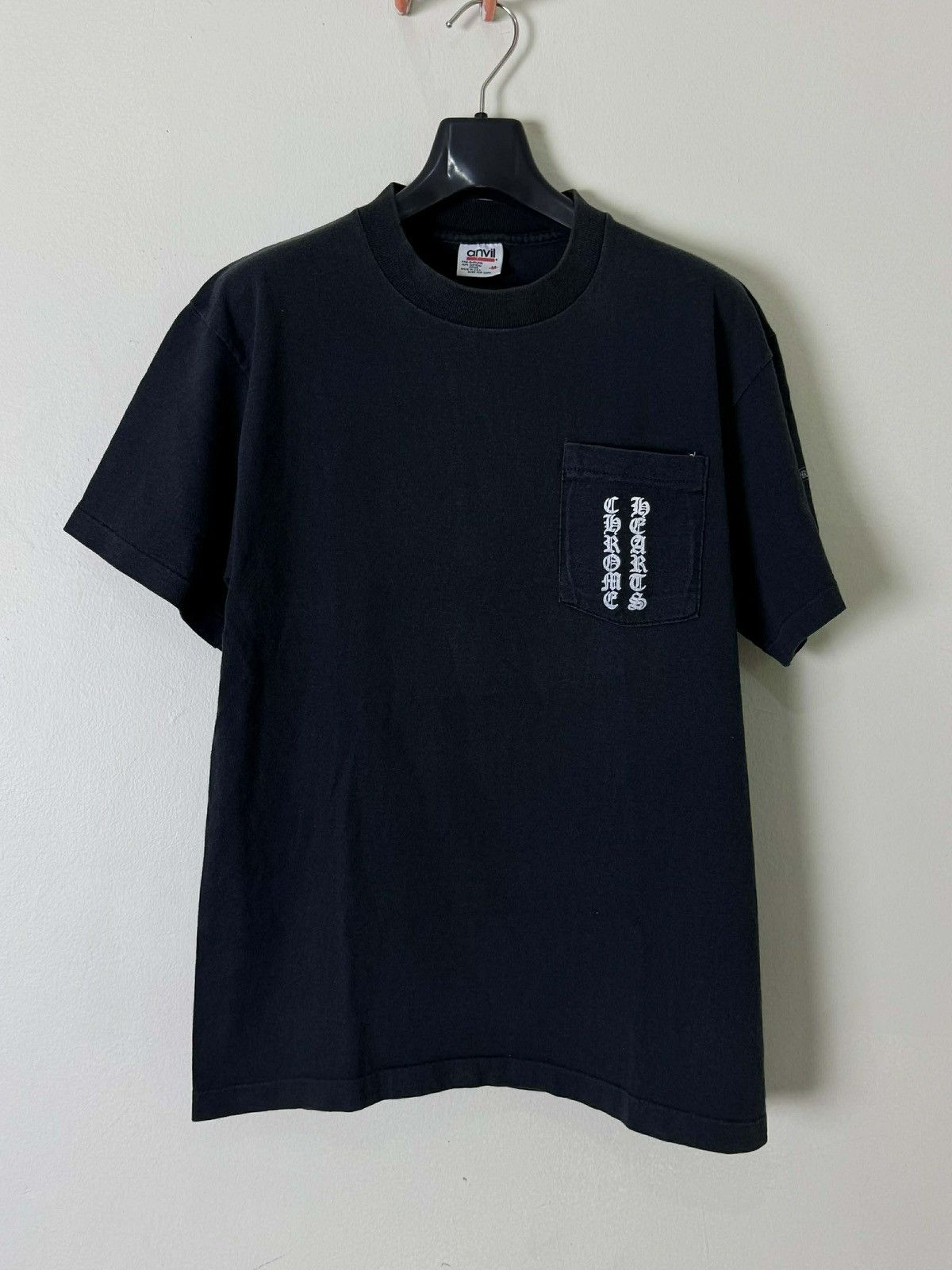 Chrome Hearts - Black Pocket Tee Anvil Tag