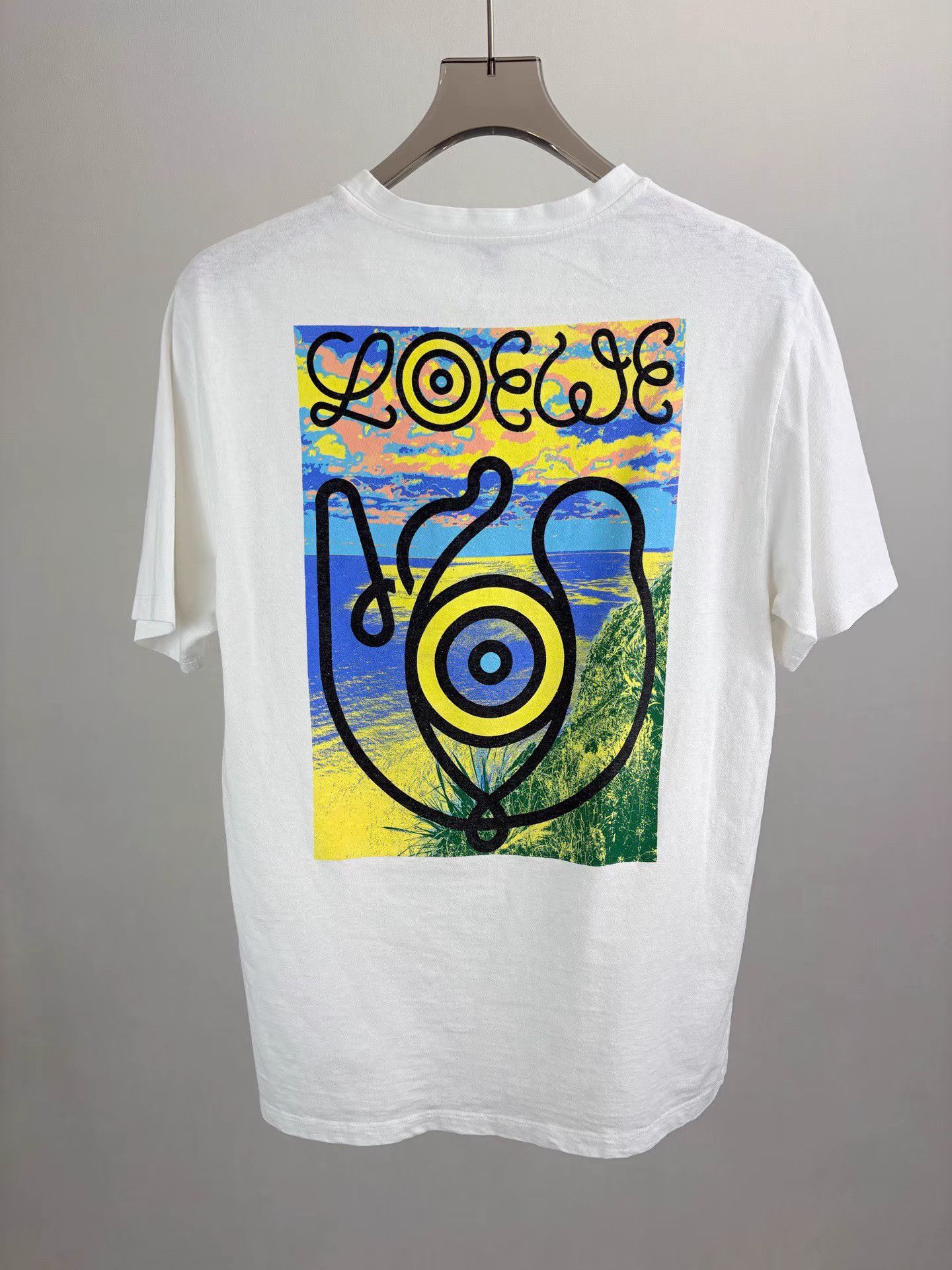 Loewe LOEWE White Oil Painting Print T-shirt K1 Size US L / EU 52-54 / 3 - 2 Thumbnail