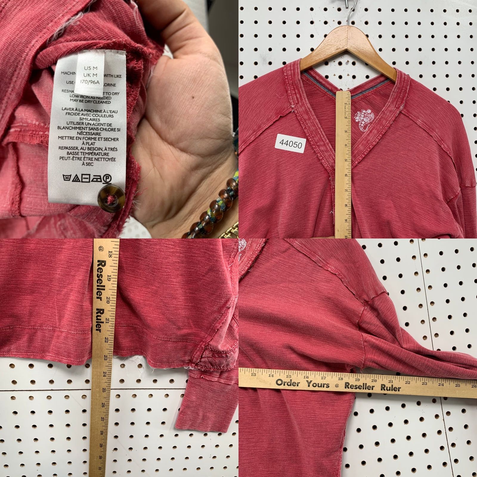 Anthropologie VINTAGE Anthropologie Pilcro Henley Swing Top 100% Cotton Pink M Adult Women's Swing Top 90s Event? Size M / US 6-8 / IT 42-44 - 8 Thumbnail