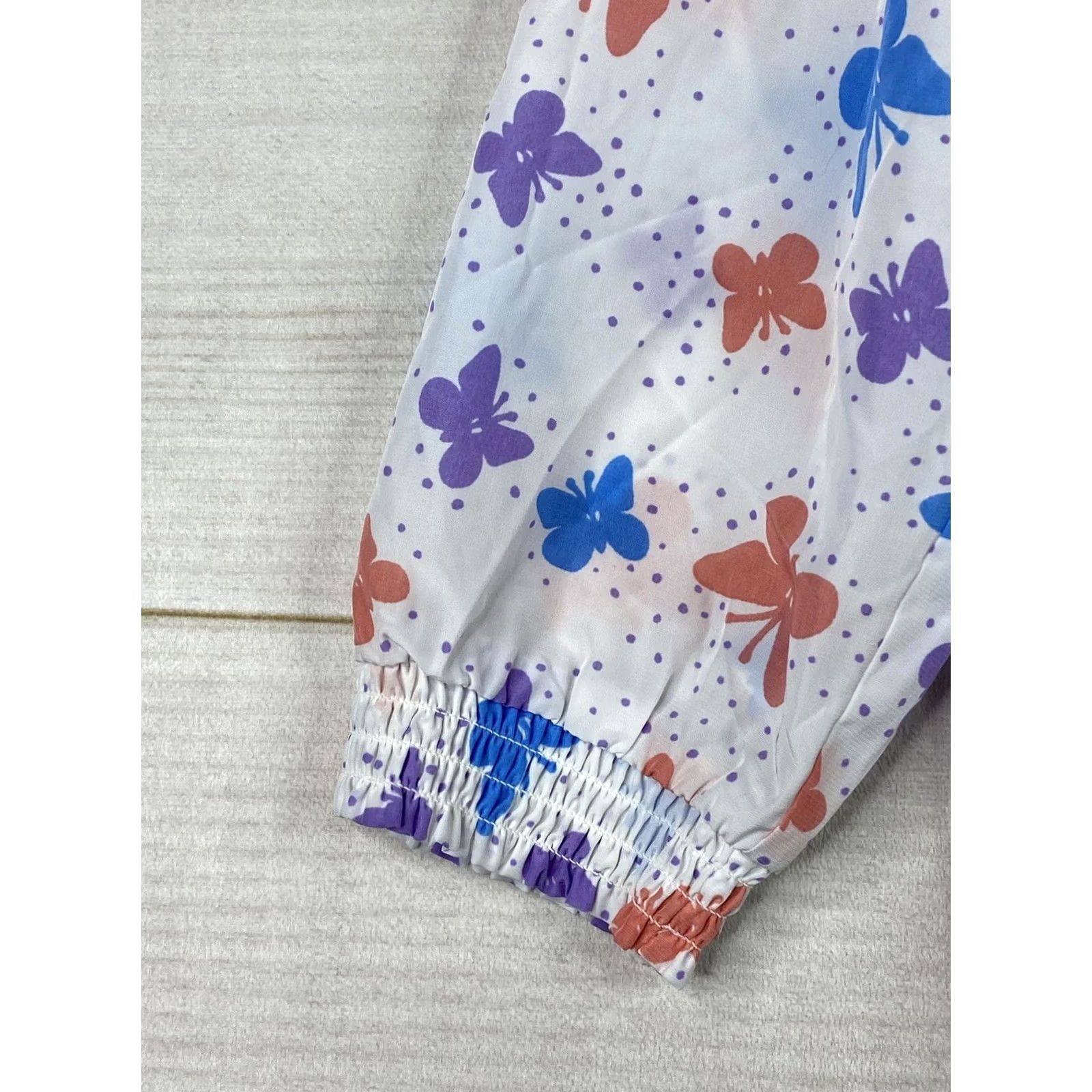Vintage Bend Over White Blouse Womens 16 3/4 Sleeve Sheer Chiffon Elastic Waist Polyester Animal Print Casual Shirt Size XXL / US 16-18 / IT 52-54 - 5 Thumbnail